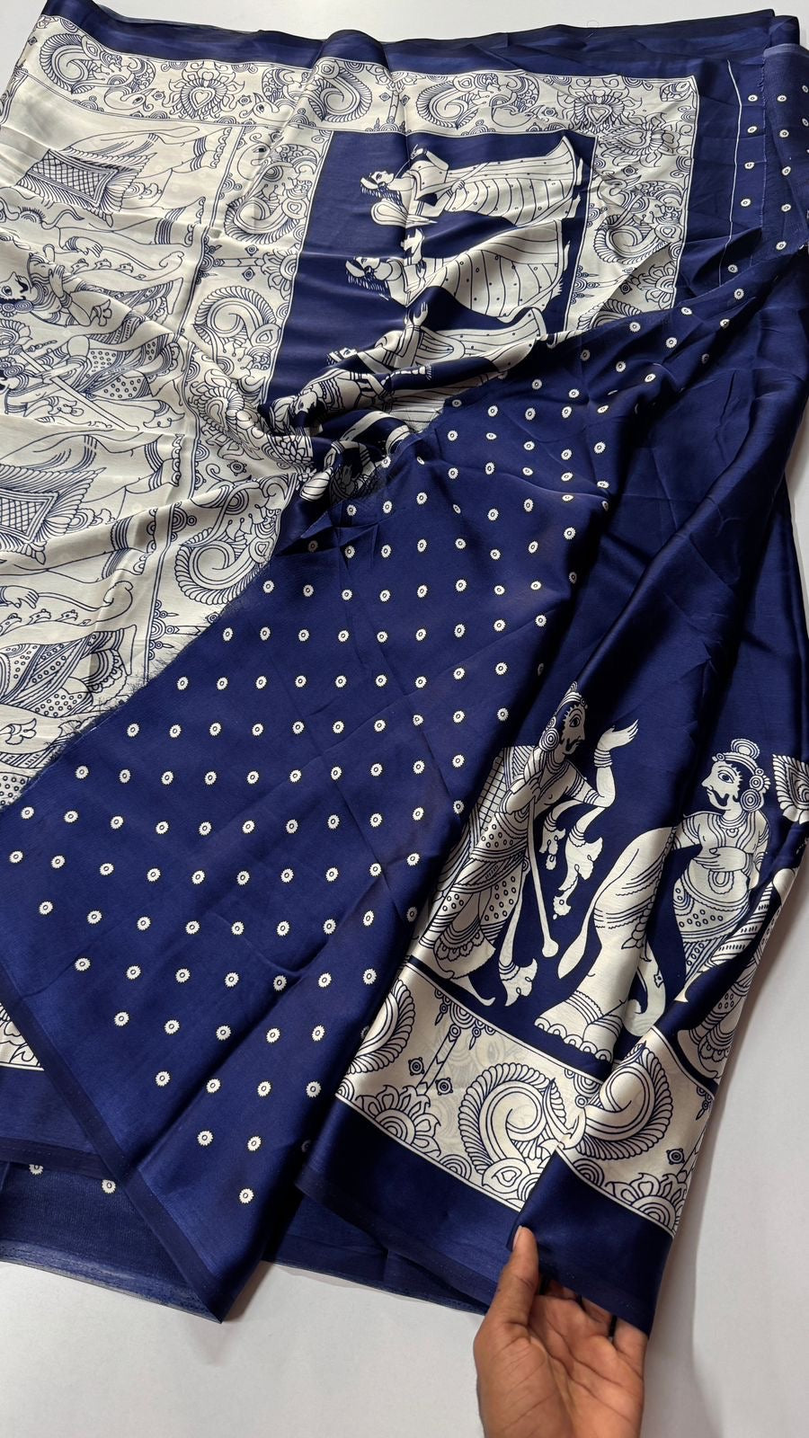 Satin Georgette Kalamkari -VARAHI087