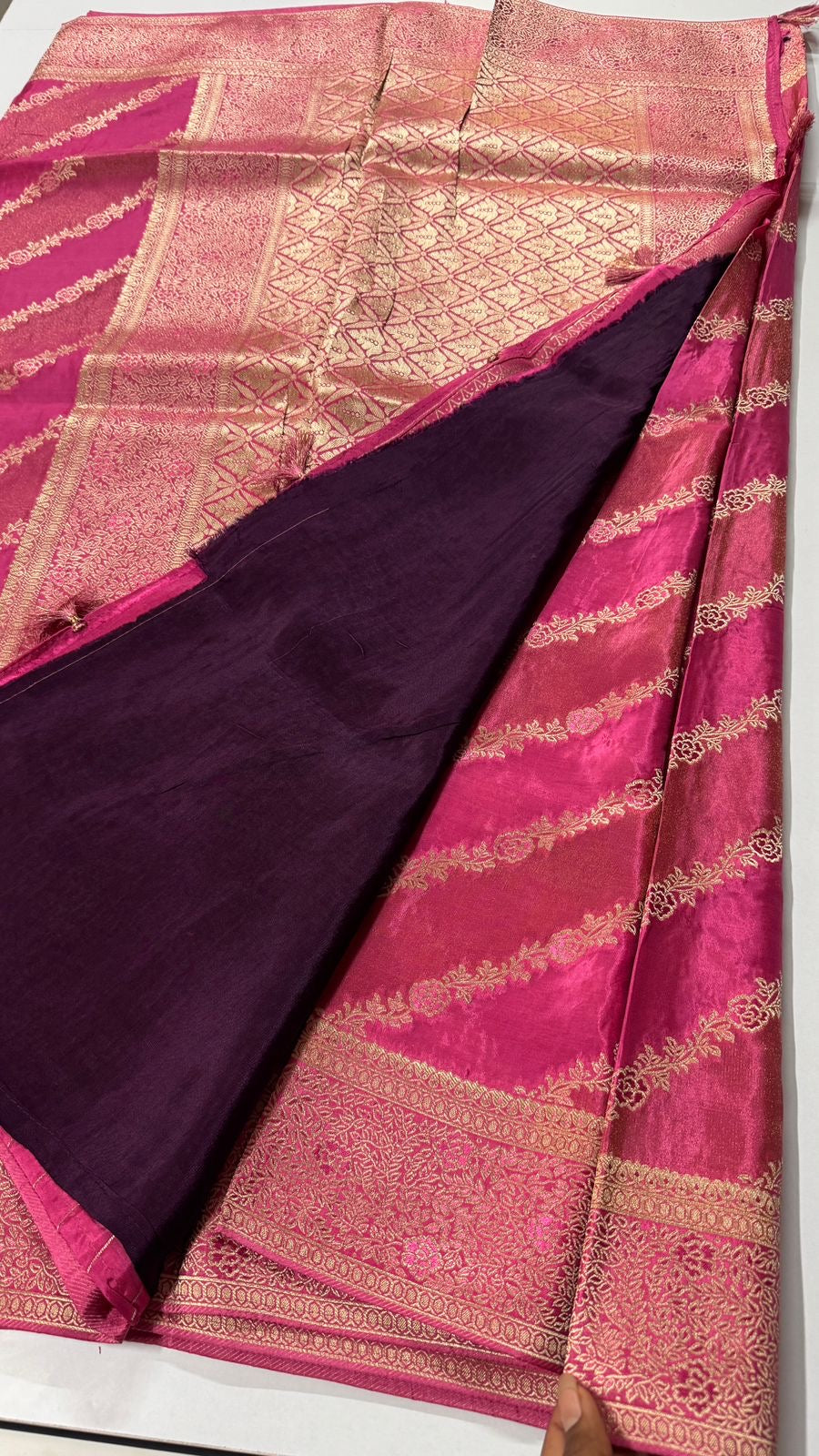 Pure Crepe Chinnon Silk Saree