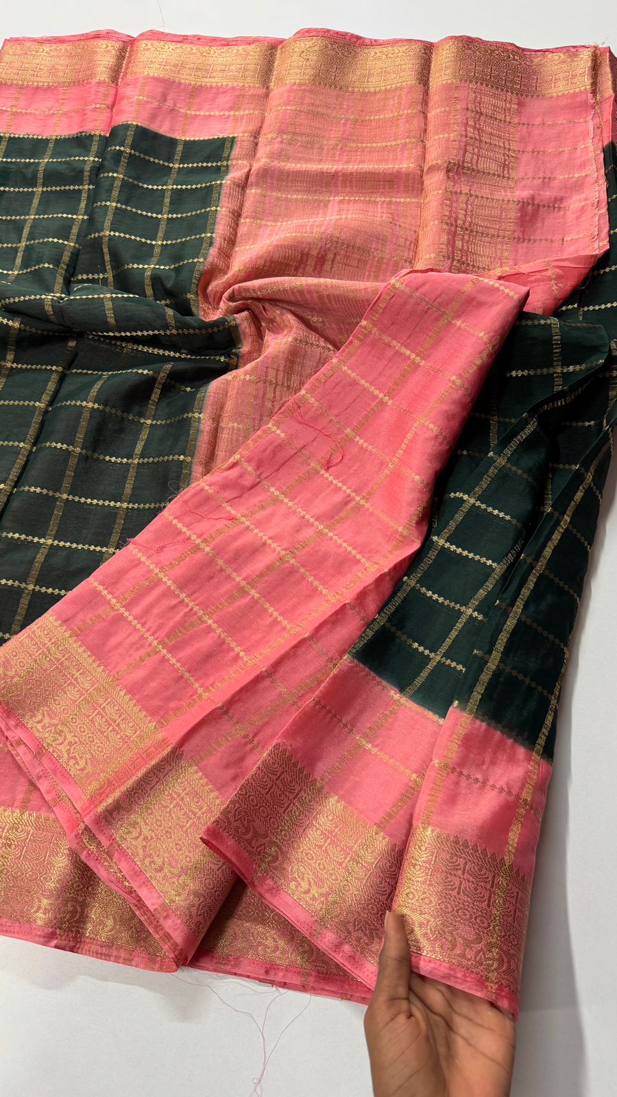 Beautiful Semi Mysore Crepe Chex- VARAHI057