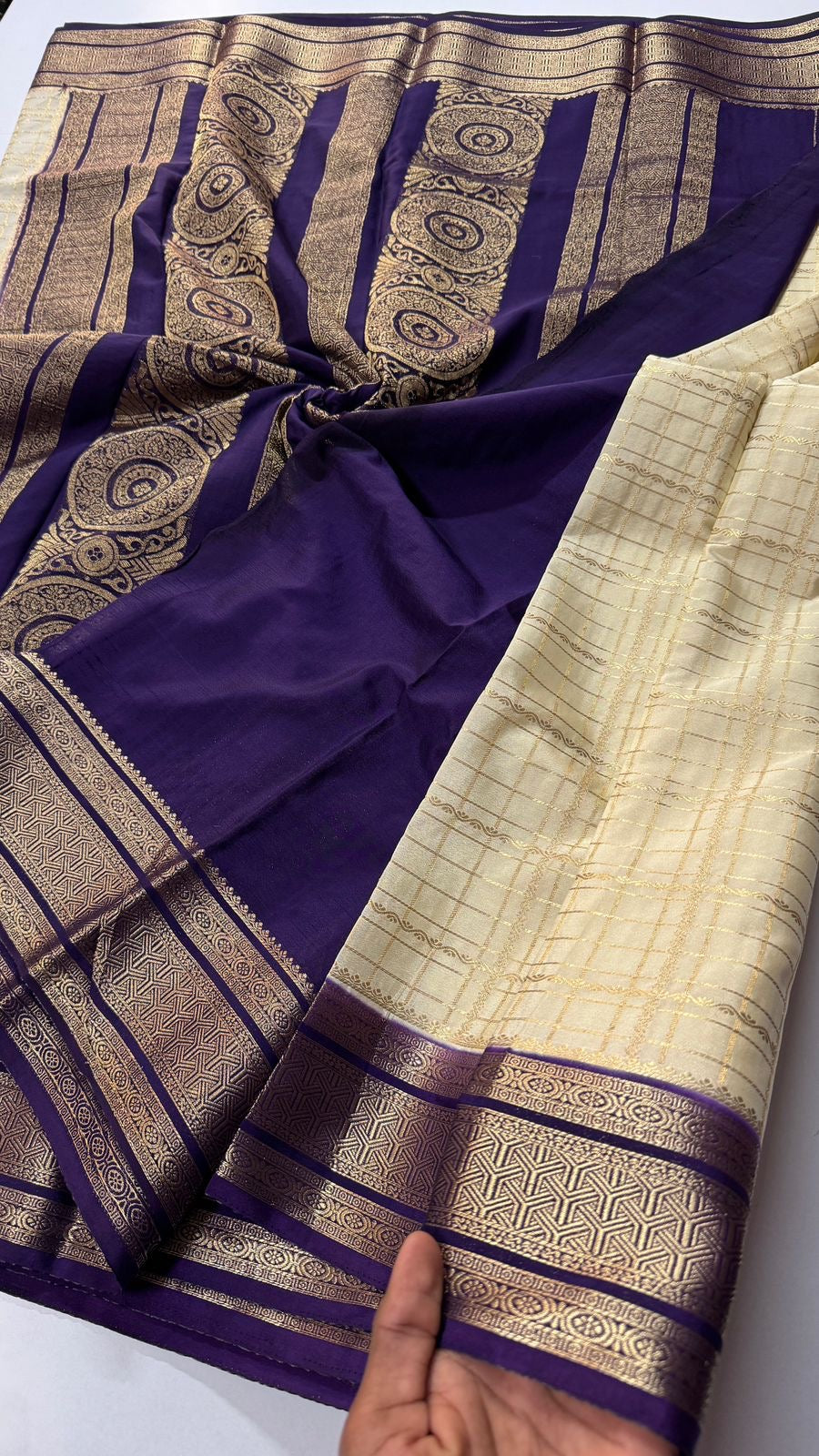 Pure Mix Mysore Crepe Silk Saree- VARAHI012