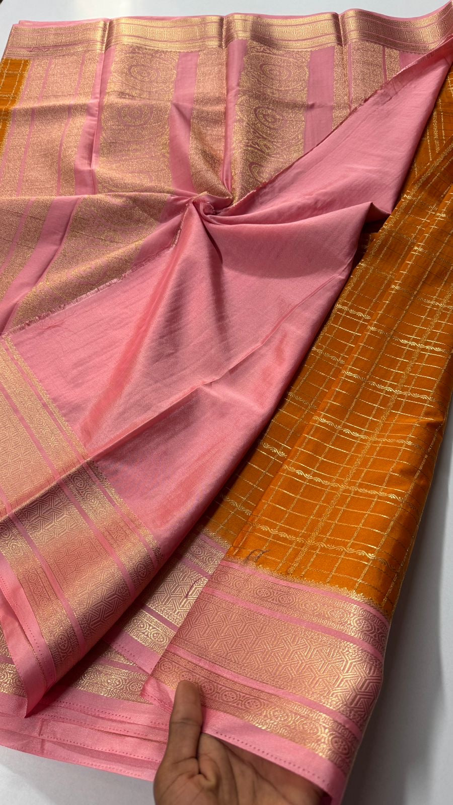 Pure Mix Mysore Crepe Silk Saree- VARAHI012