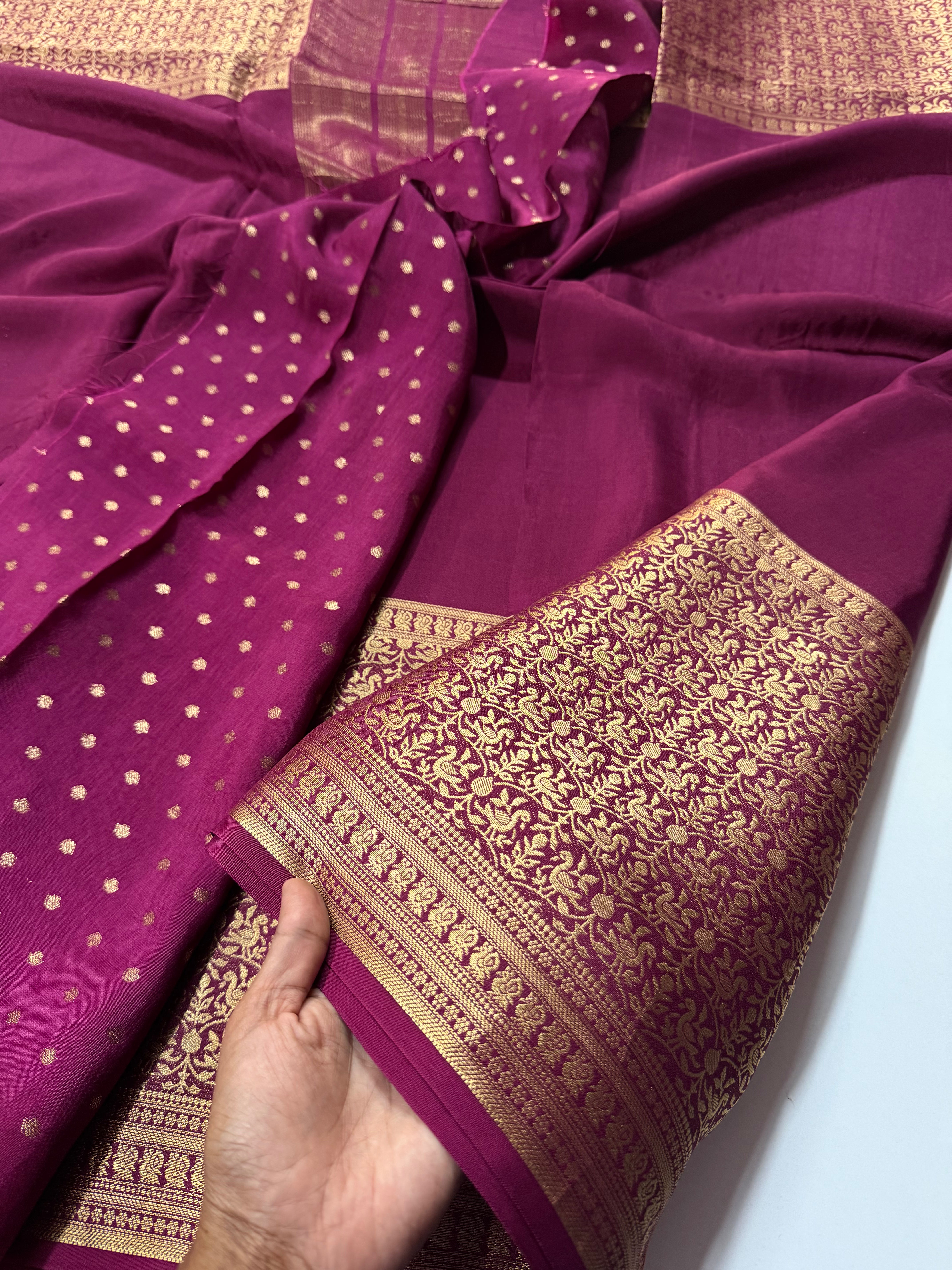 Peacock gold zari woven Pure Viscose Saree-VARAHI099