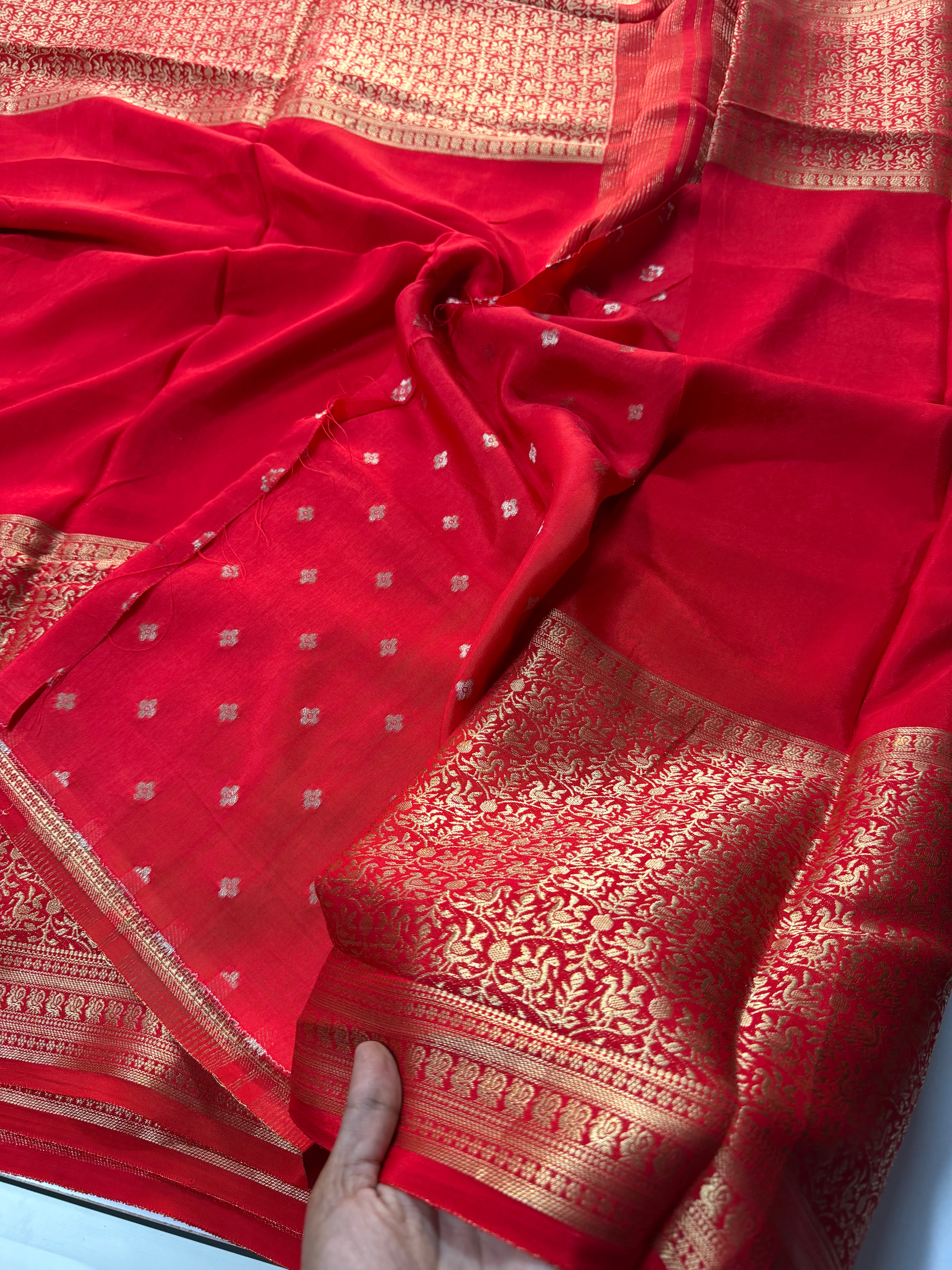 Peacock gold zari woven Pure Viscose Saree-VARAHI099