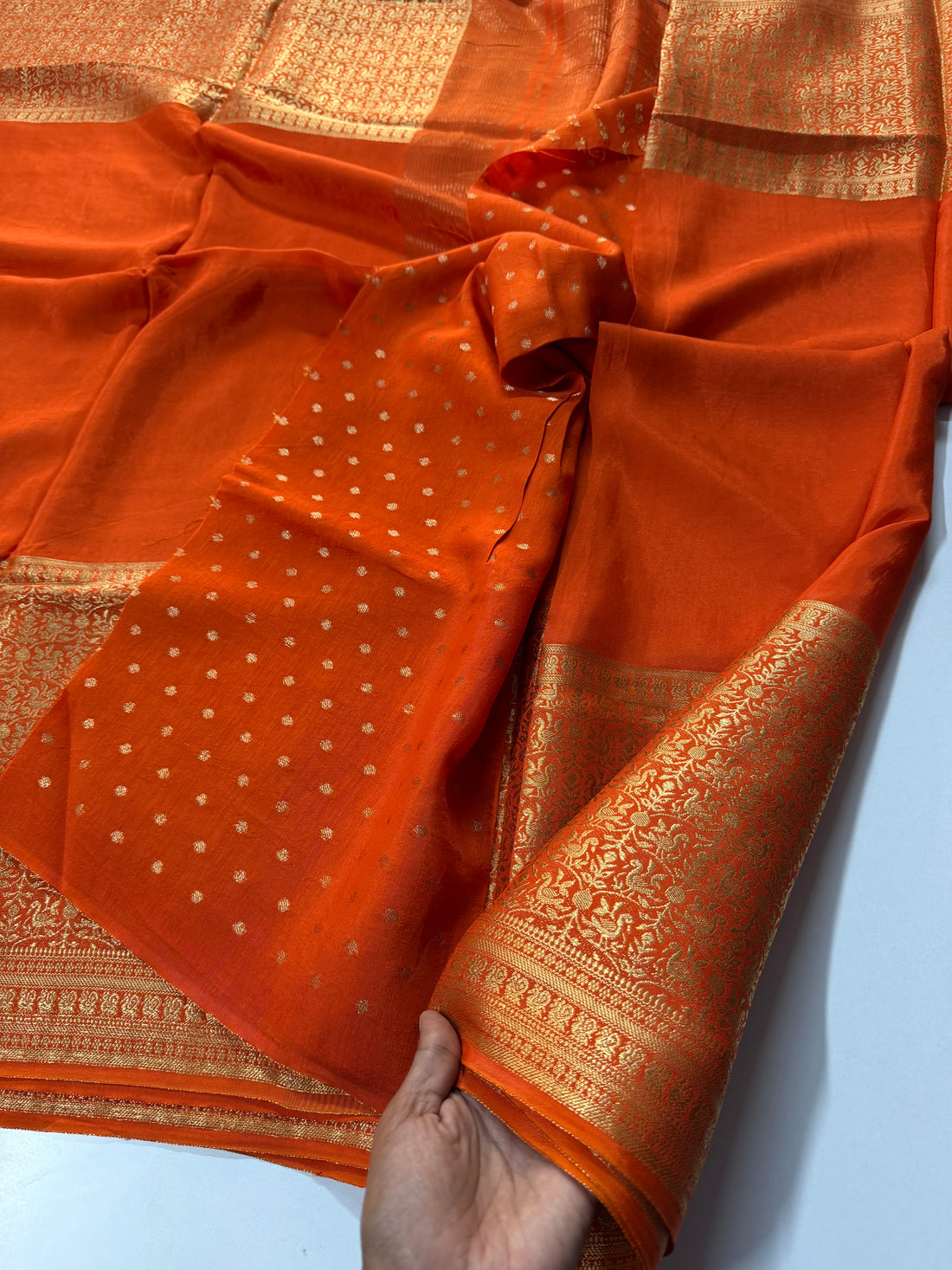 Peacock gold zari woven Pure Viscose Saree-VARAHI099