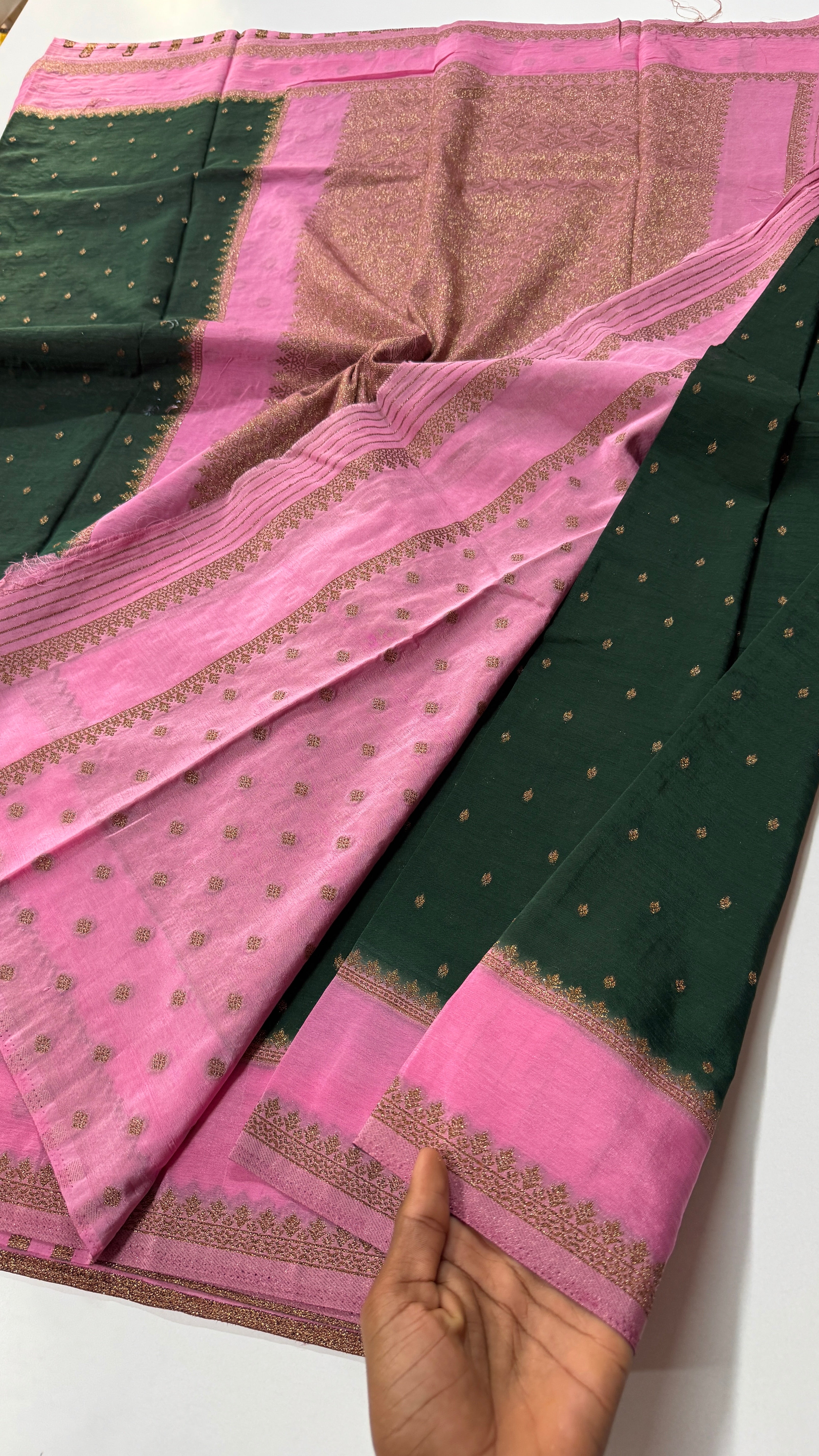 Khadi Georgette Bentex Saree-VARAHI064