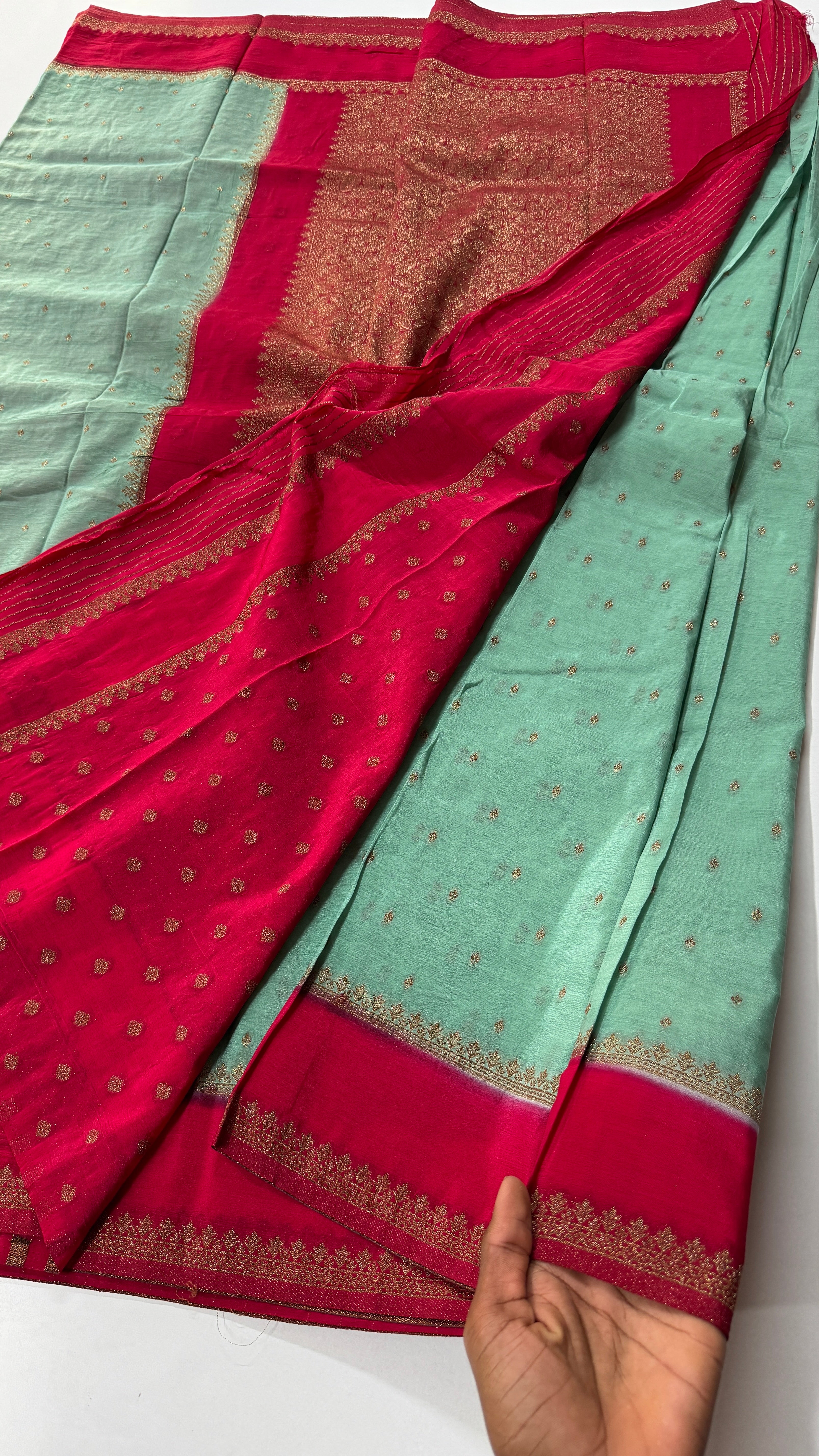 Khadi Georgette Bentex Saree-VARAHI064