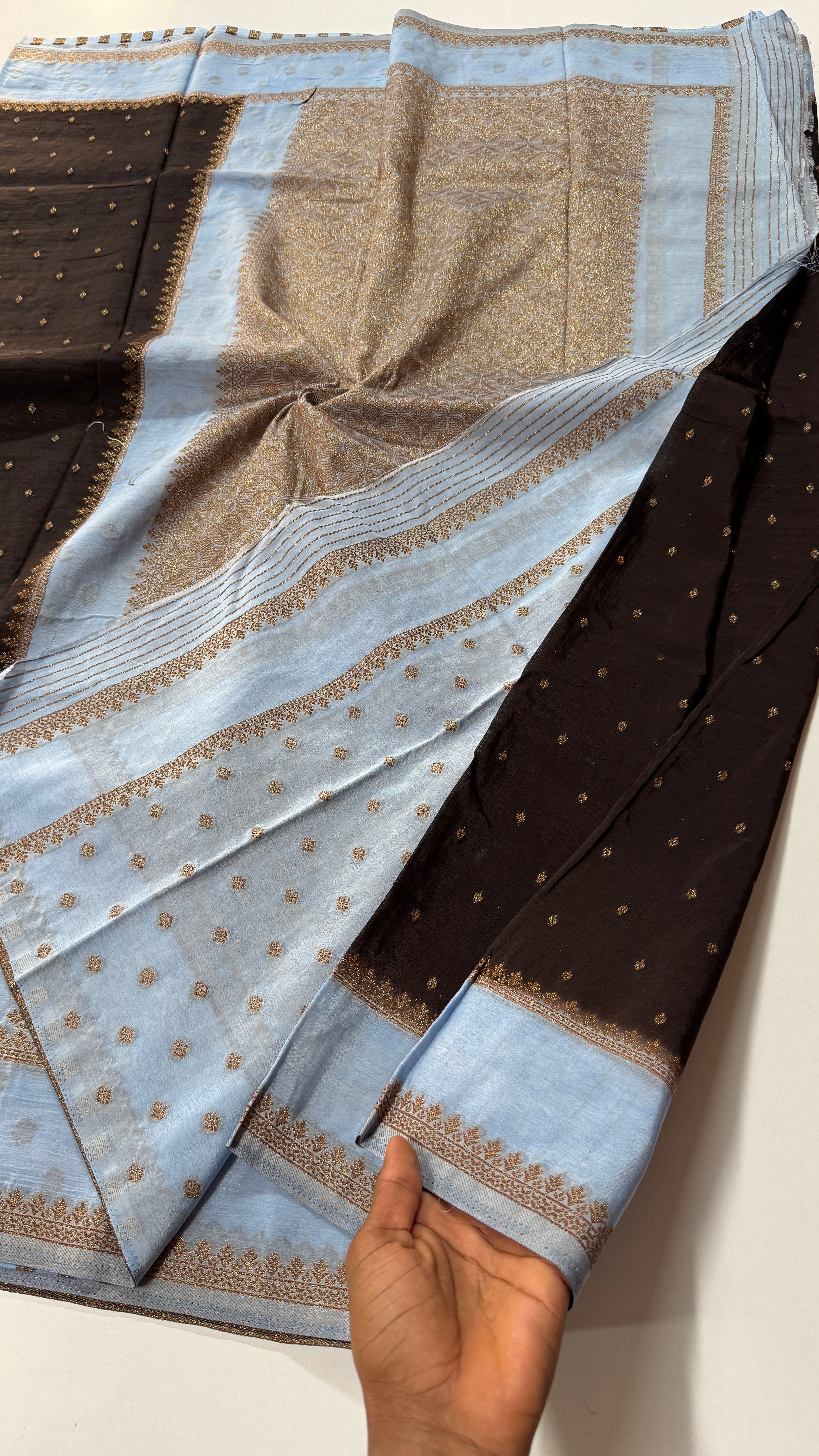 Khadi Georgette Bentex Saree-VARAHI064