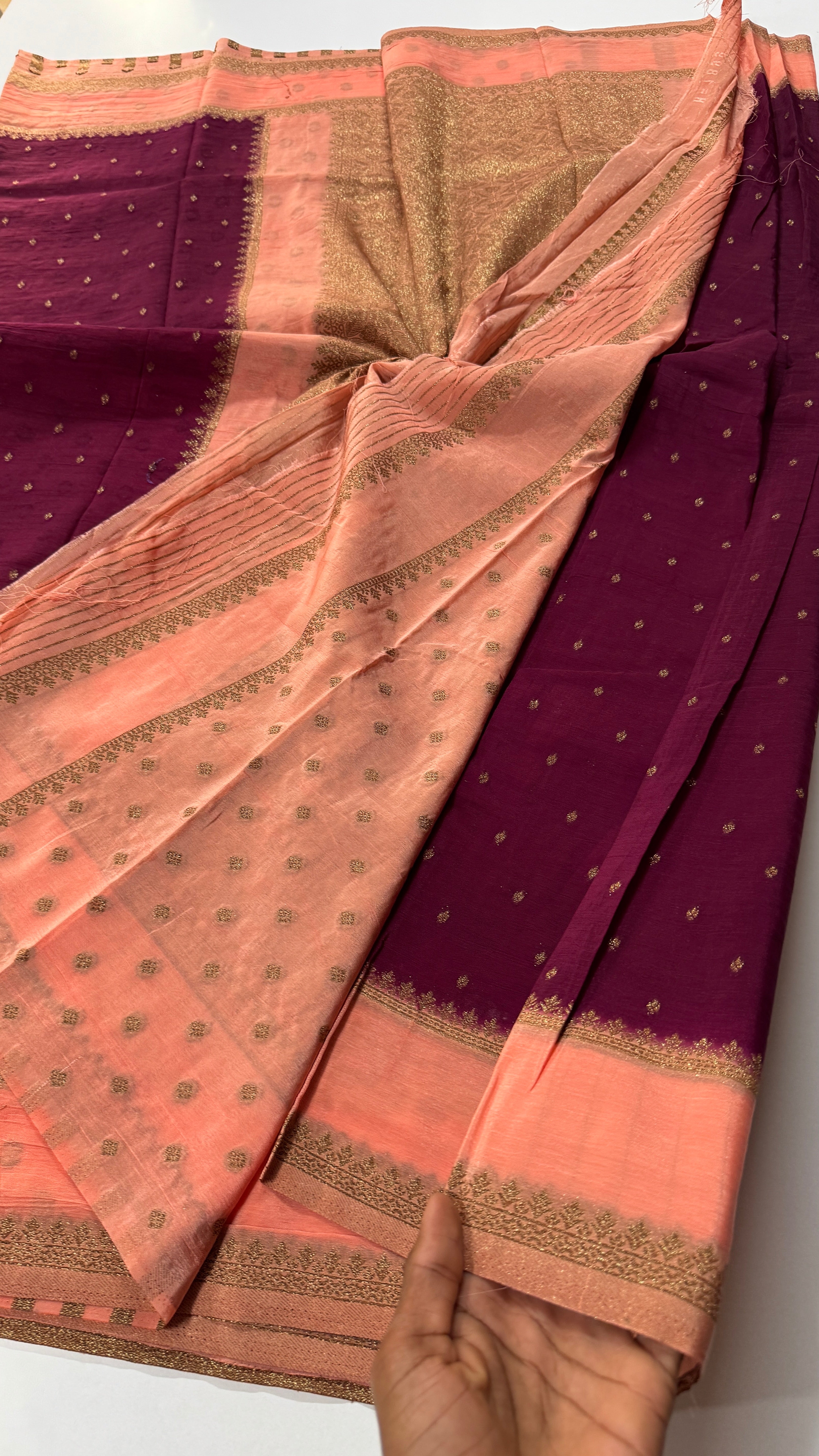 Khadi Georgette Bentex Saree-VARAHI064