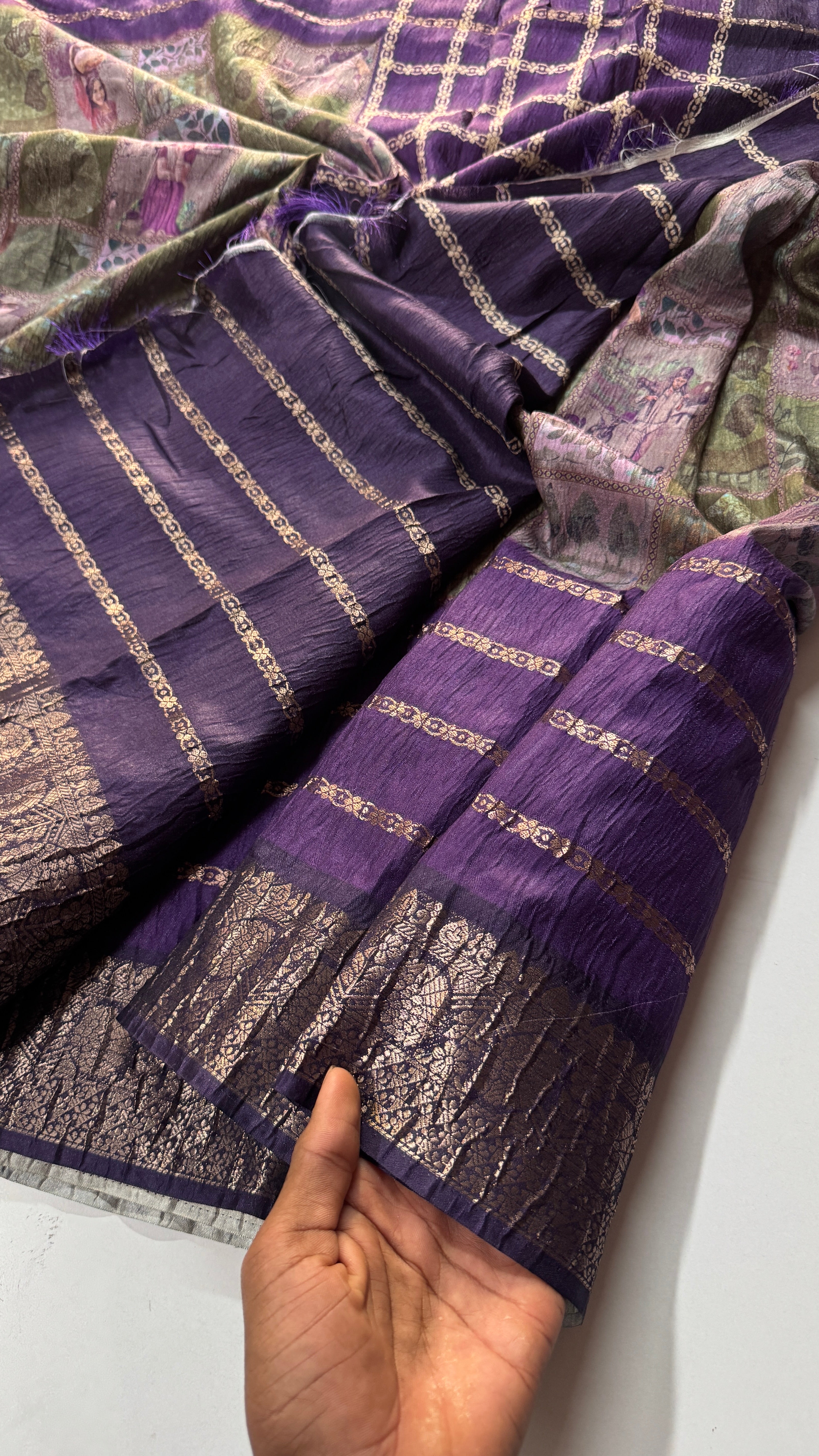 Georgette Dola fabric- VARAHI071