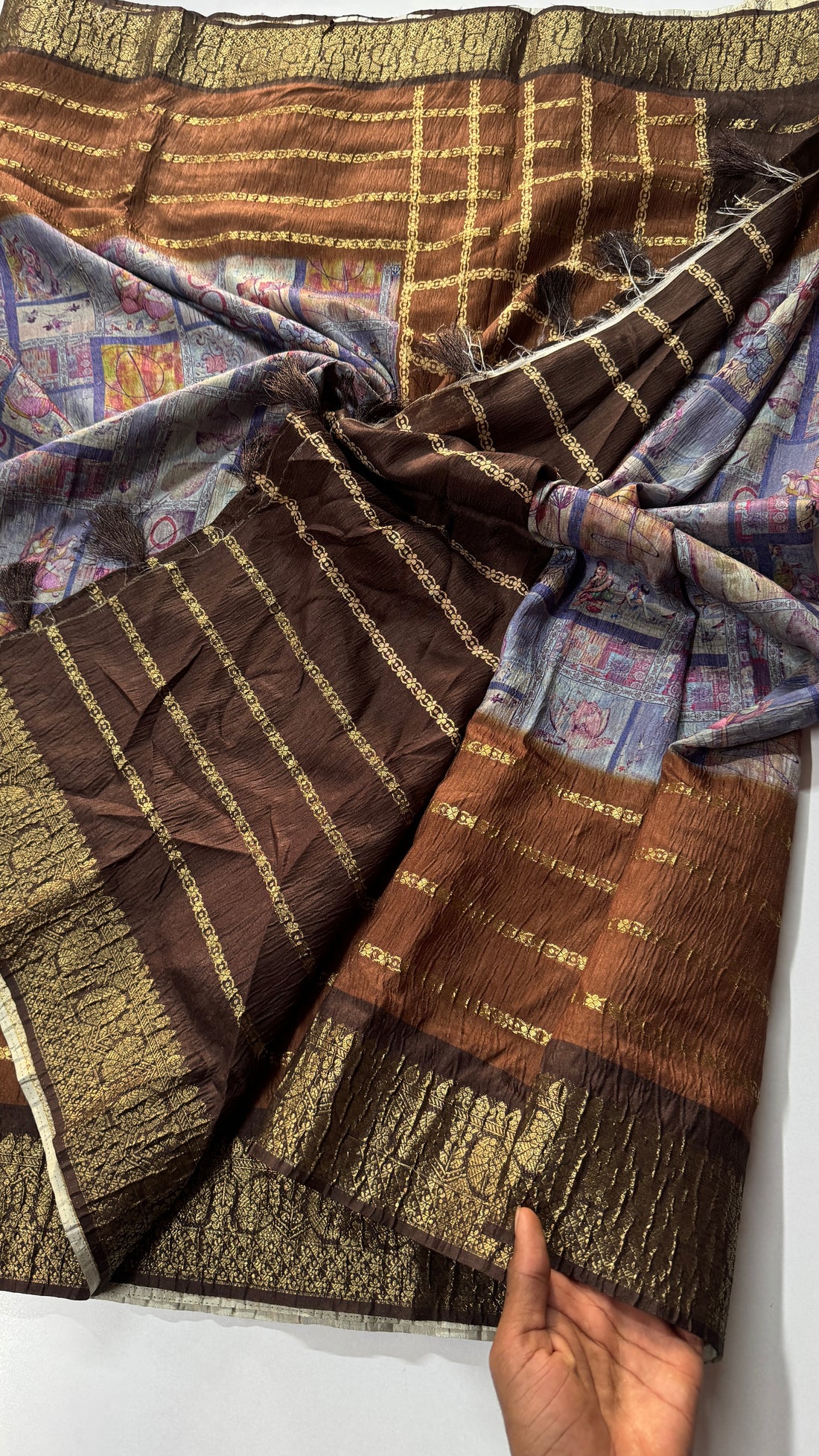 Georgette Dola fabric- VARAHI071