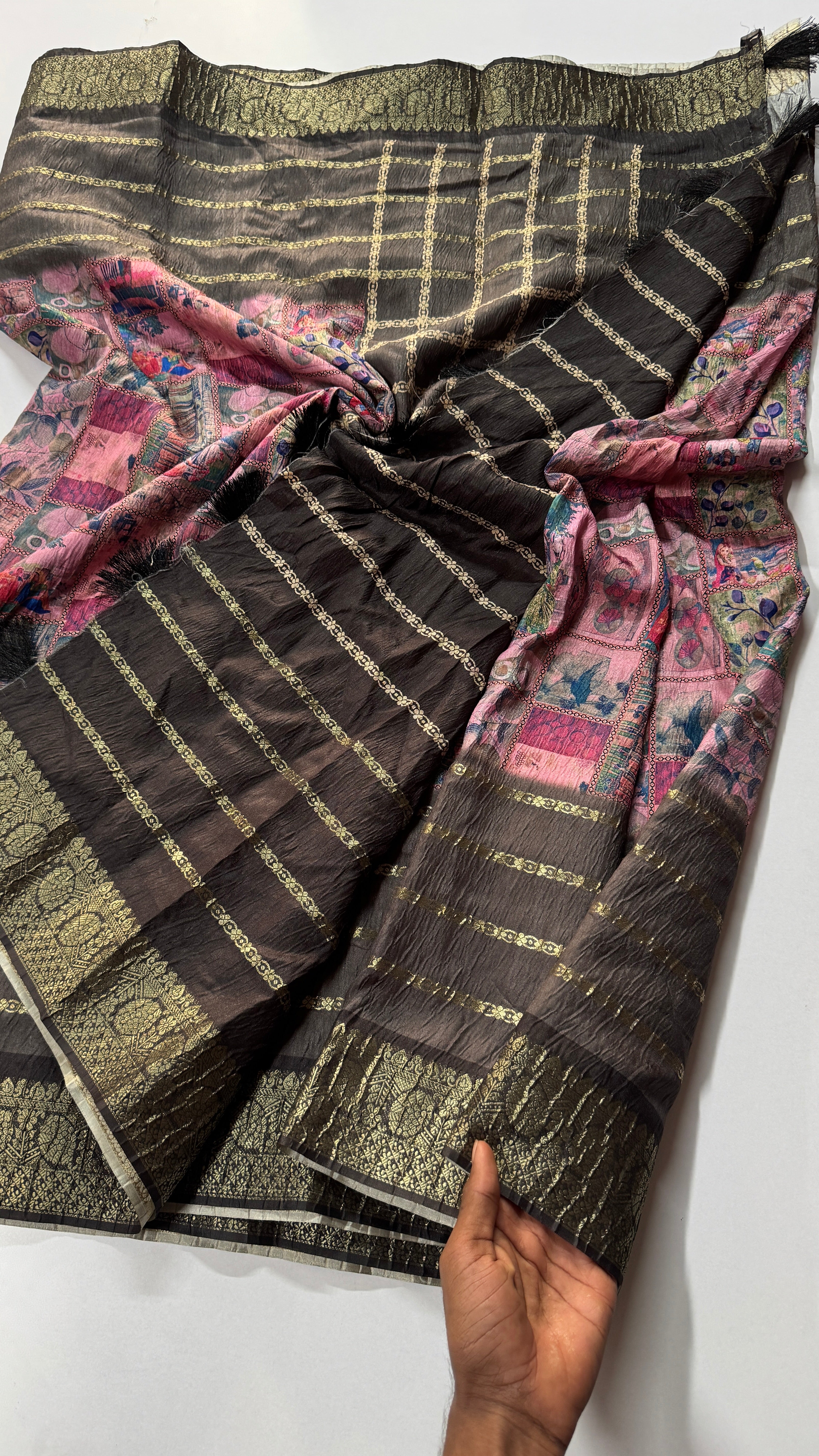 Georgette Dola fabric- VARAHI071