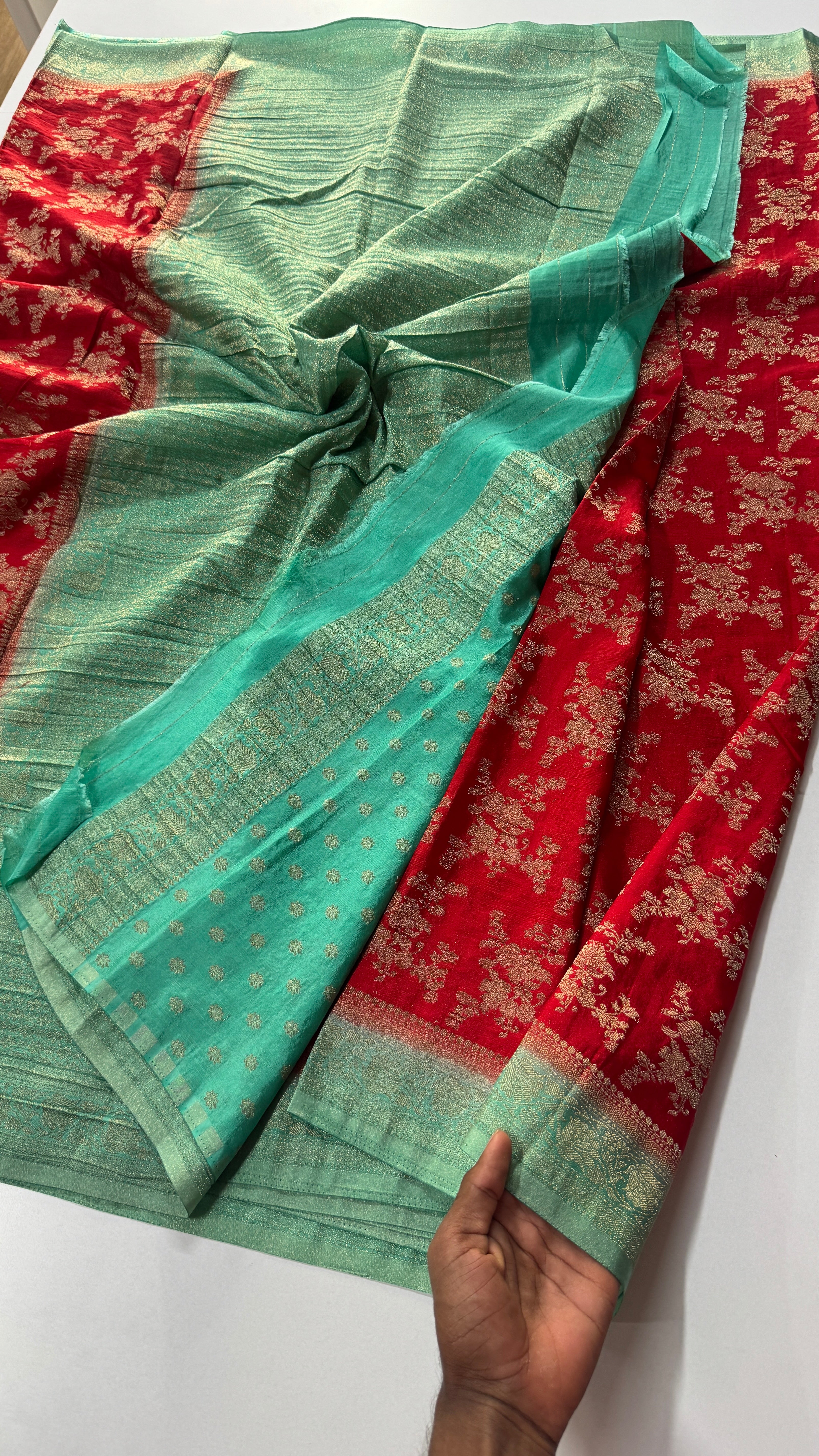 Georgette Crepe Jaal Saree-VARAHI086