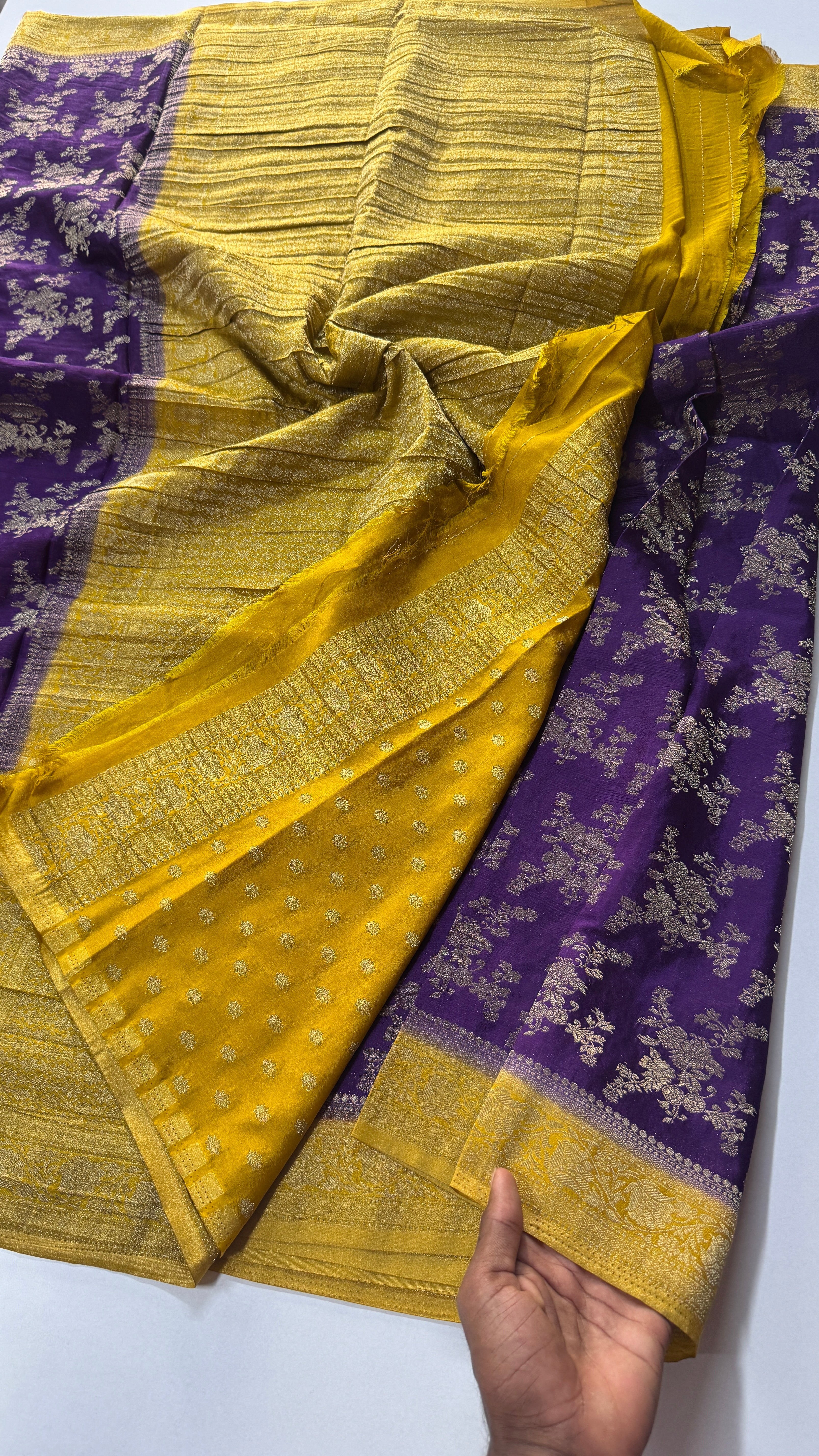 Georgette Crepe Jaal Saree-VARAHI086