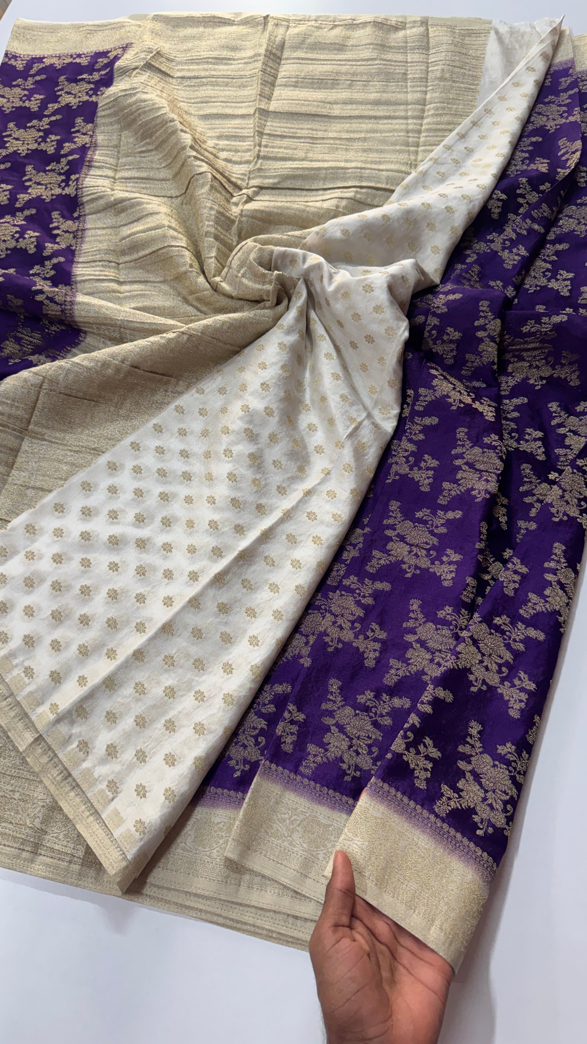 Georgette Crepe Jaal Saree-VARAHI086