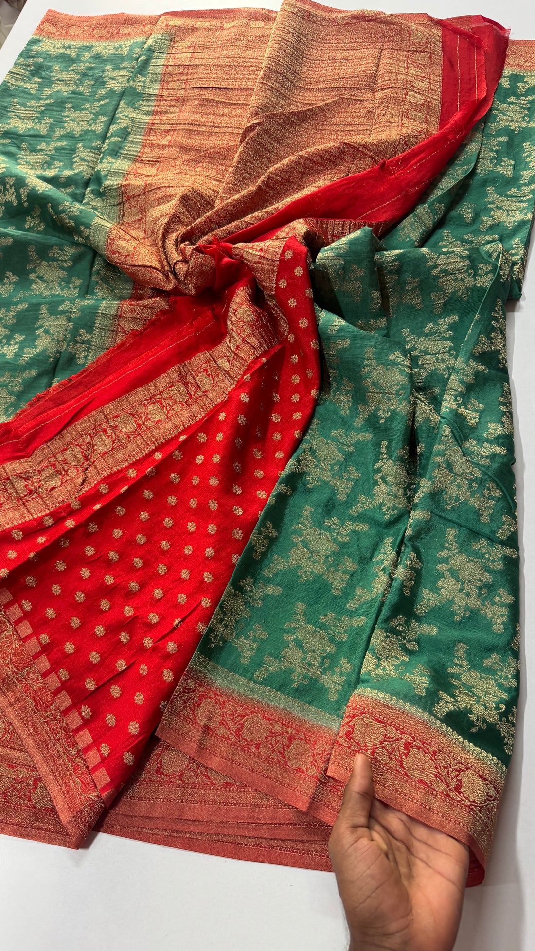 Georgette Crepe Jaal Saree-VARAHI086