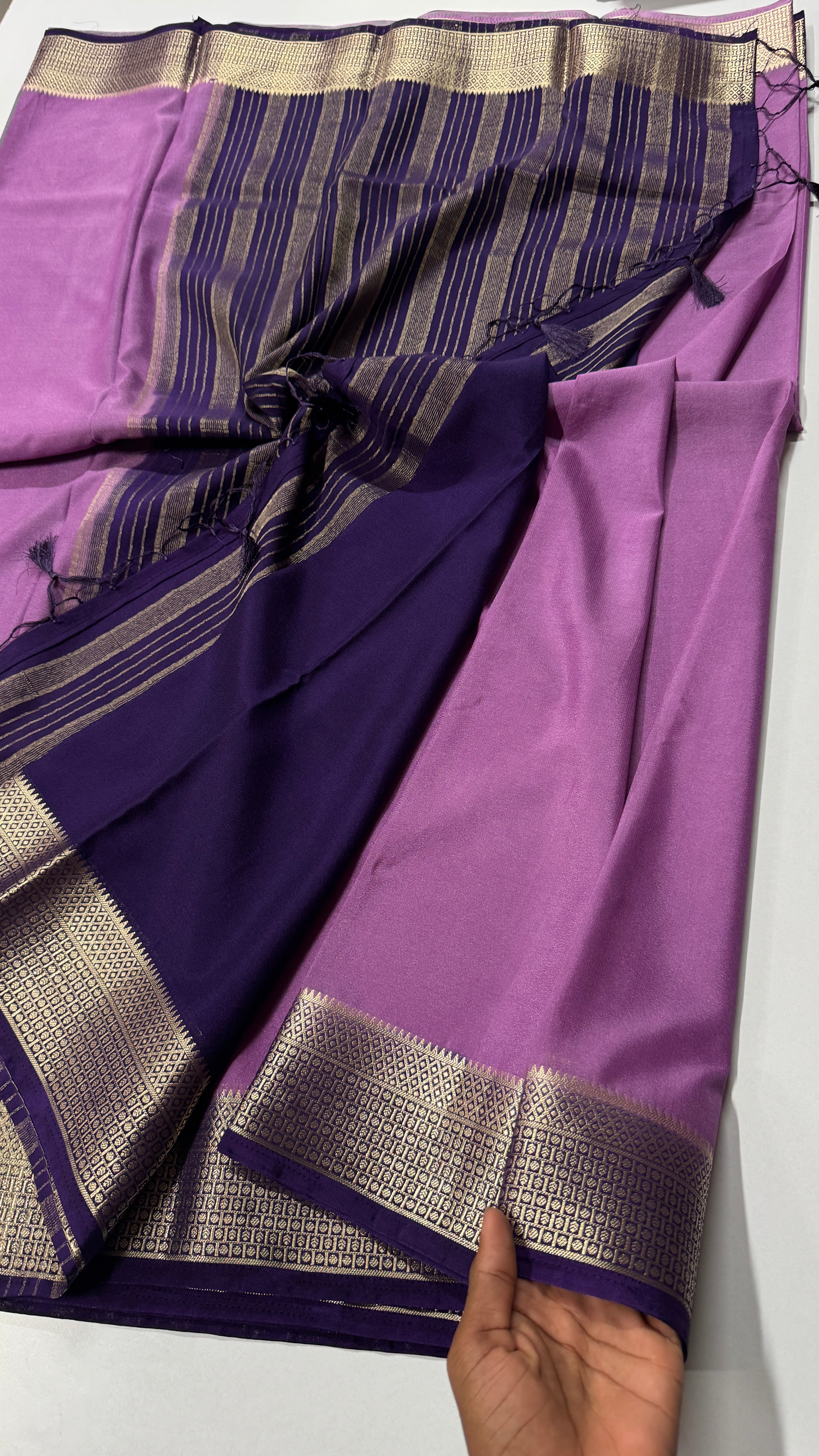 Super premium quality Semi Mysore Crepe Silk-VARAHI092