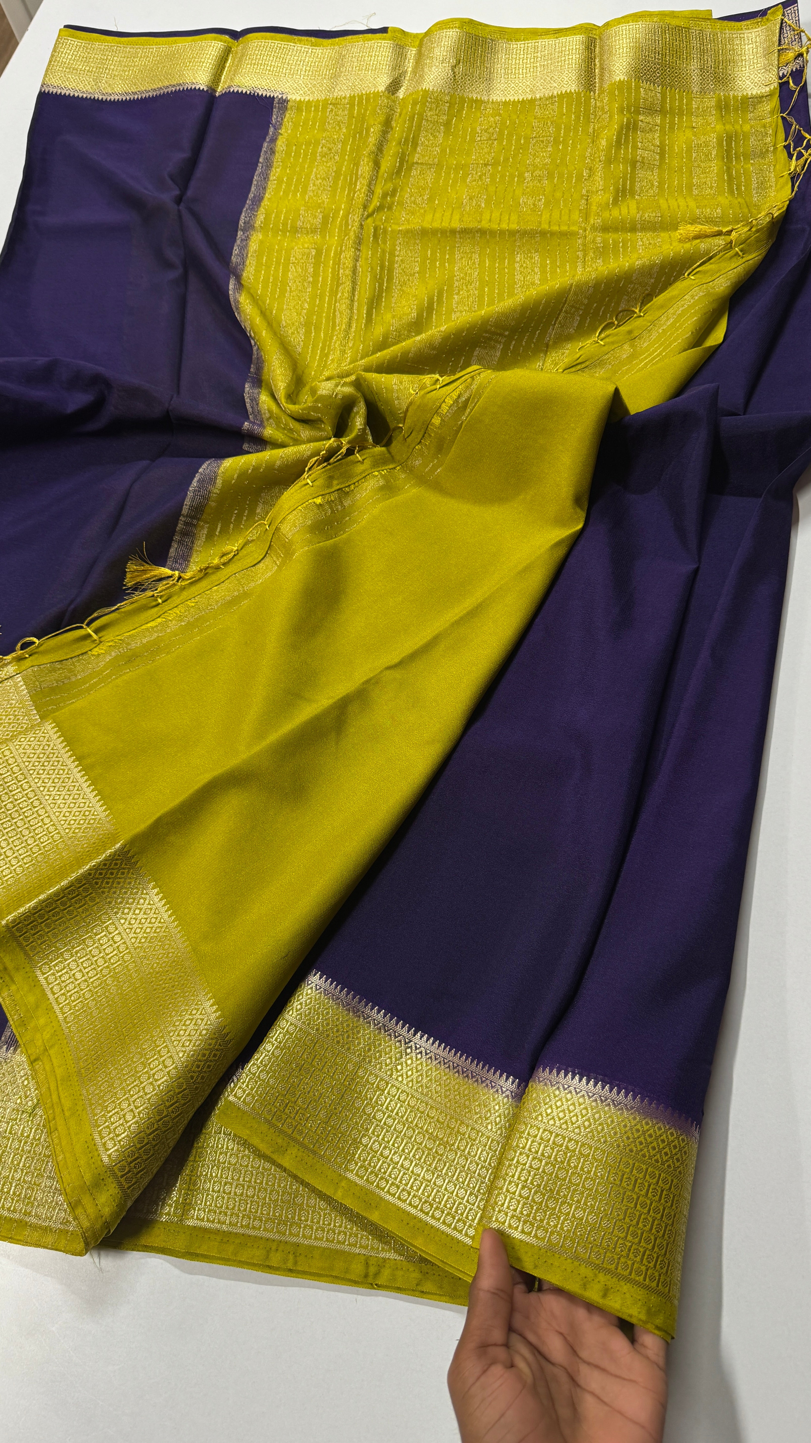Super premium quality Semi Mysore Crepe Silk-VARAHI092
