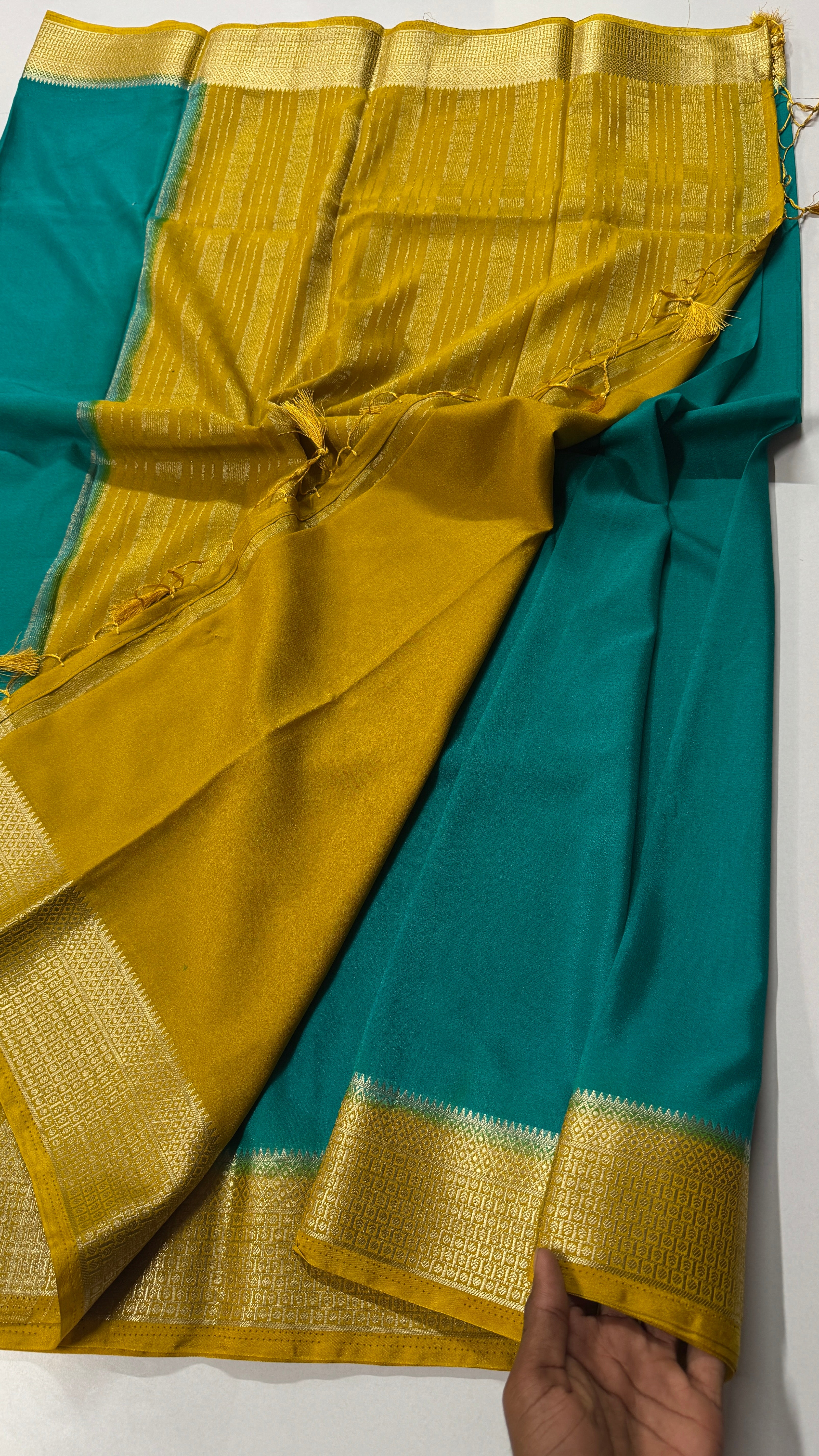 Super premium quality Semi Mysore Crepe Silk-VARAHI092
