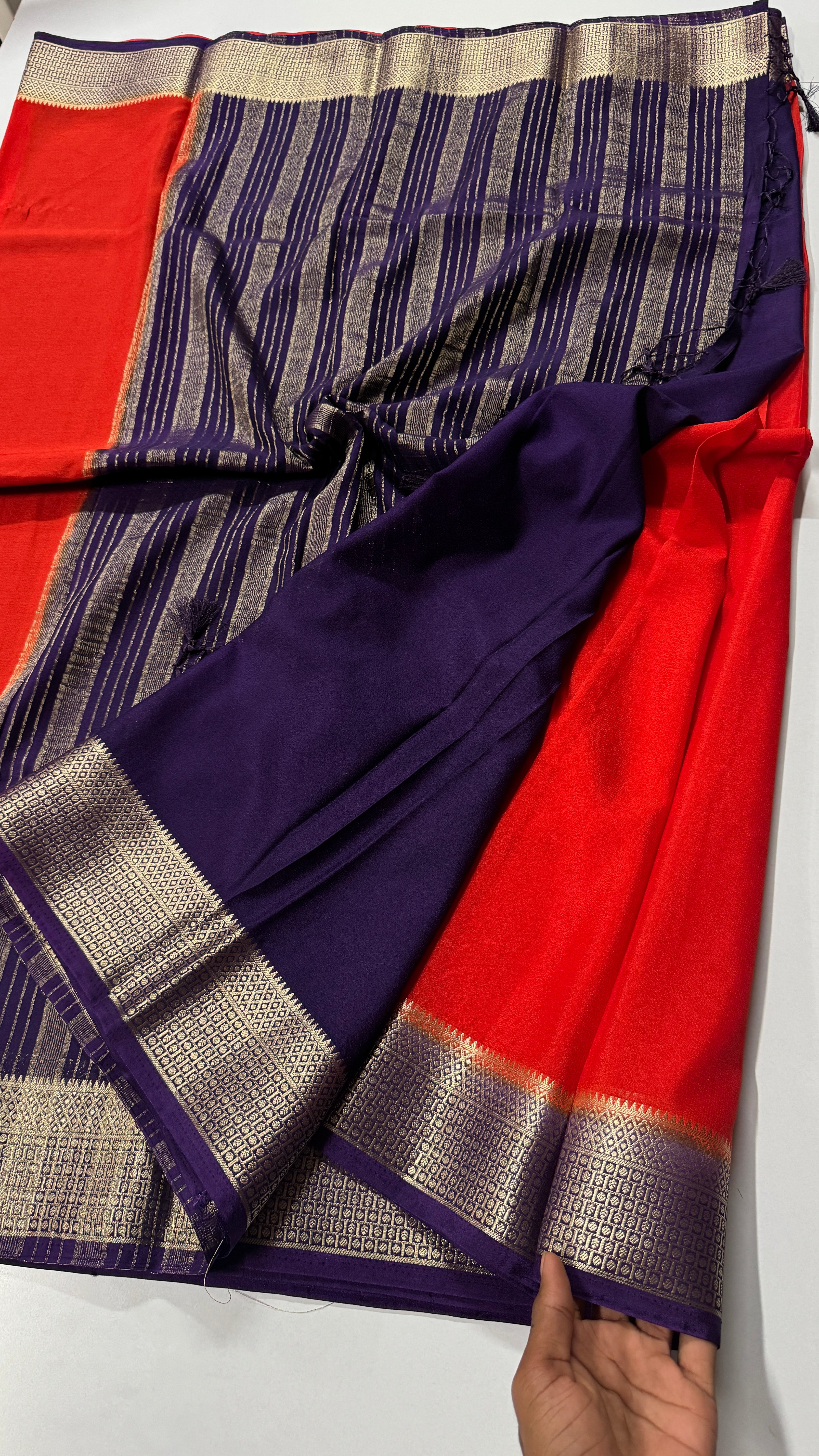 Super premium quality Semi Mysore Crepe Silk-VARAHI092