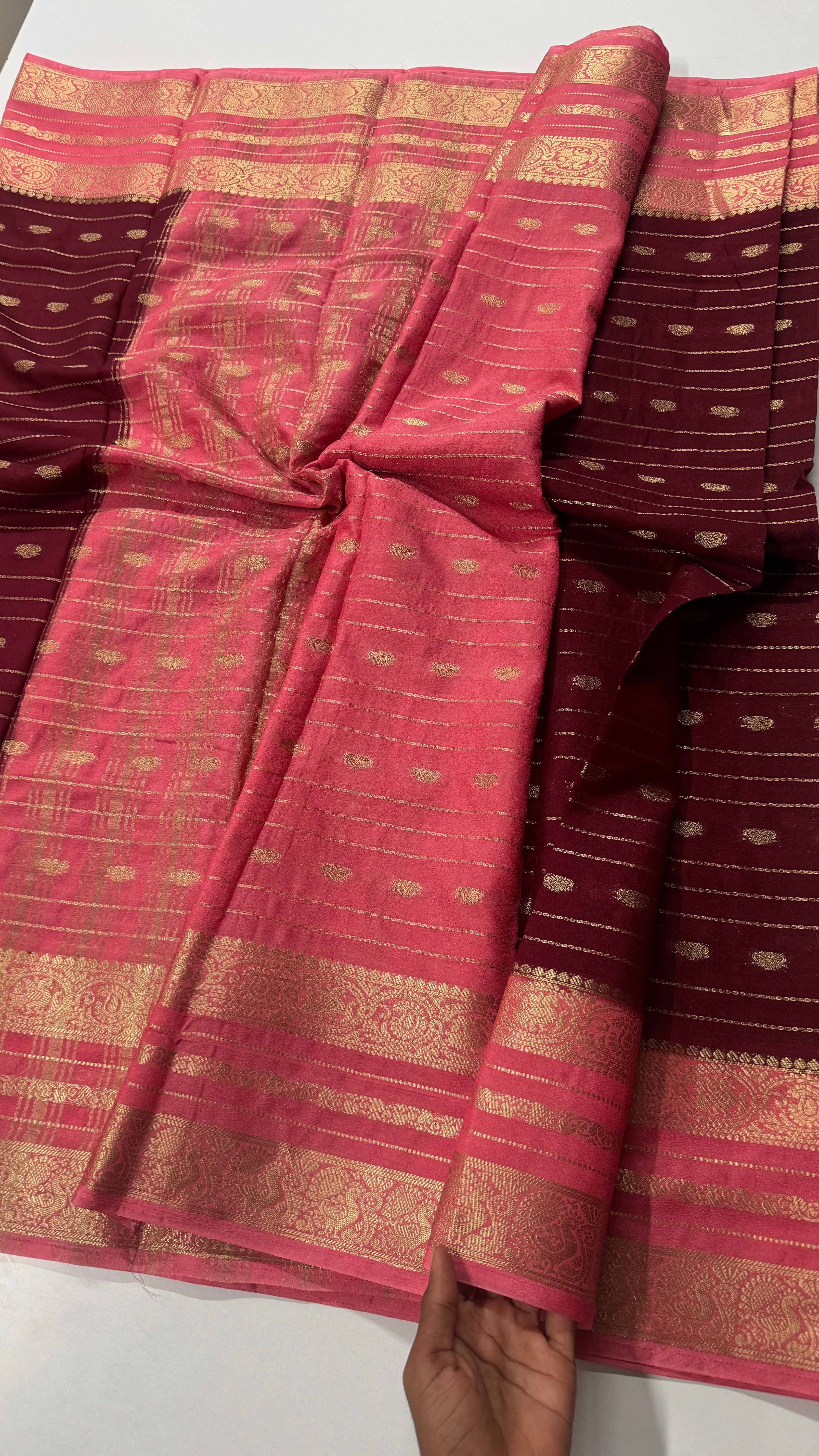 Elegant Georgette stripes saree-VARAHI111