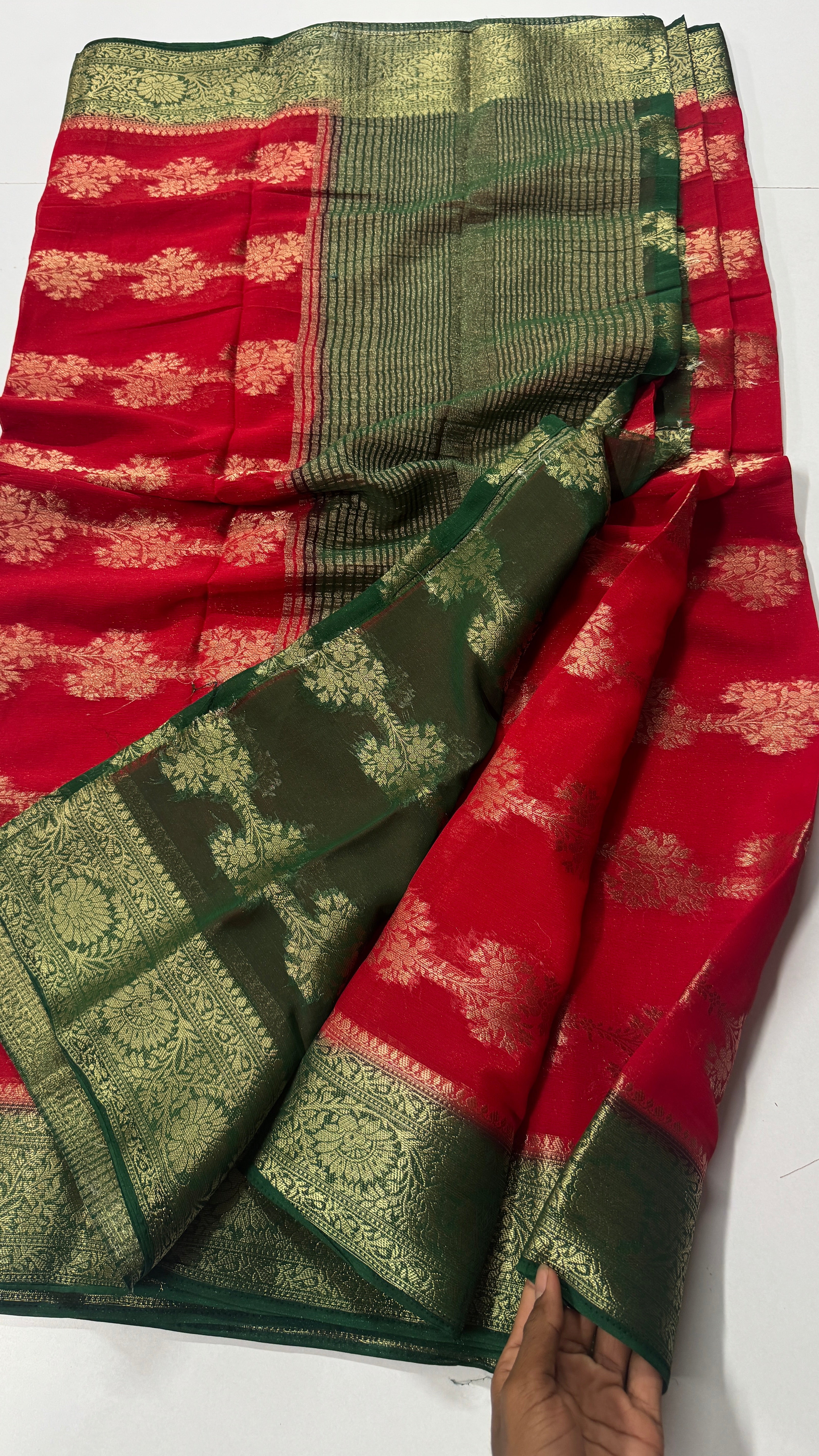 Simple Yet Elegant Georgette Saree-VARAHI109