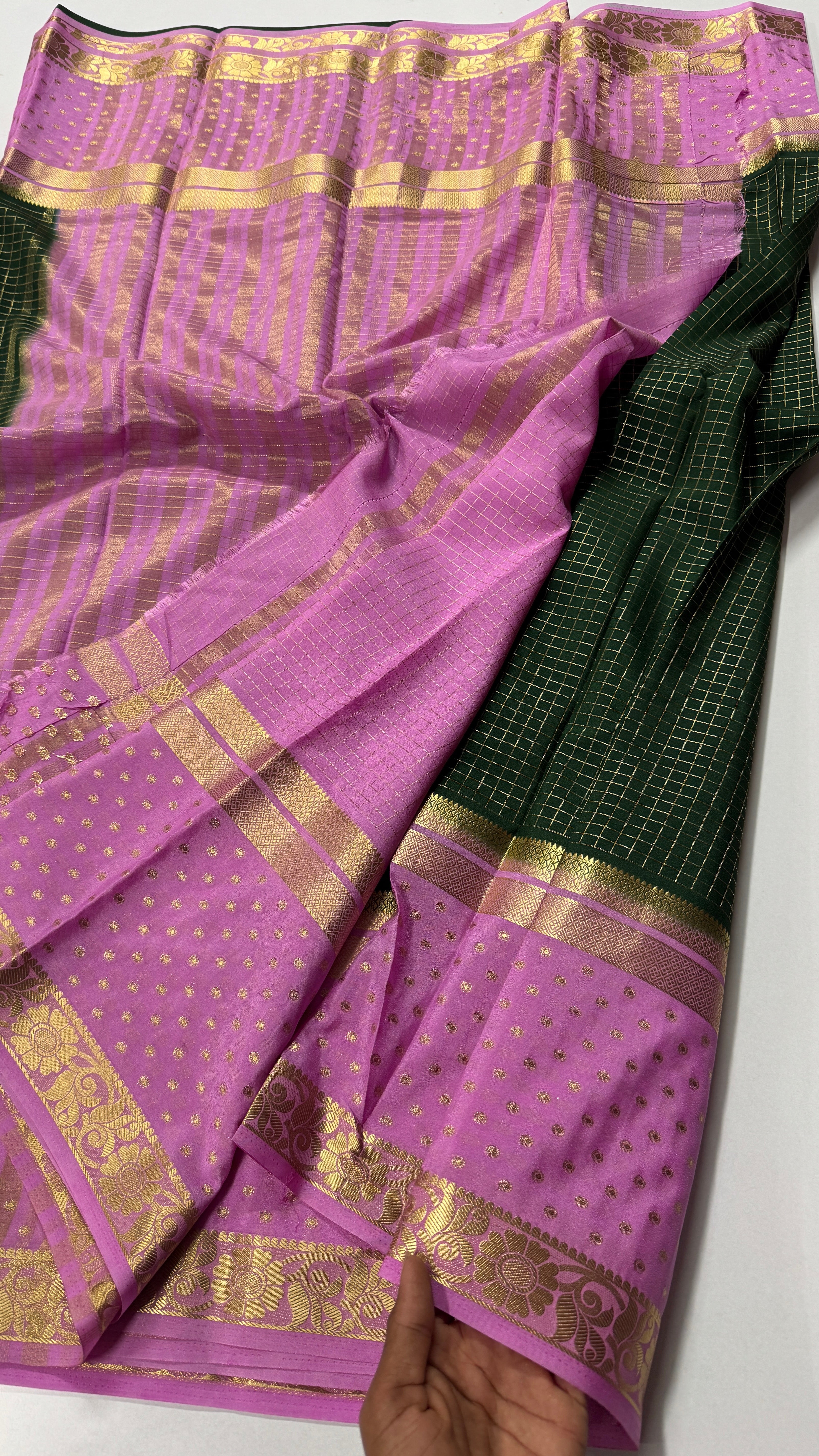 Premium Quality Semi Mysore Crepe Silks-VARAHI112