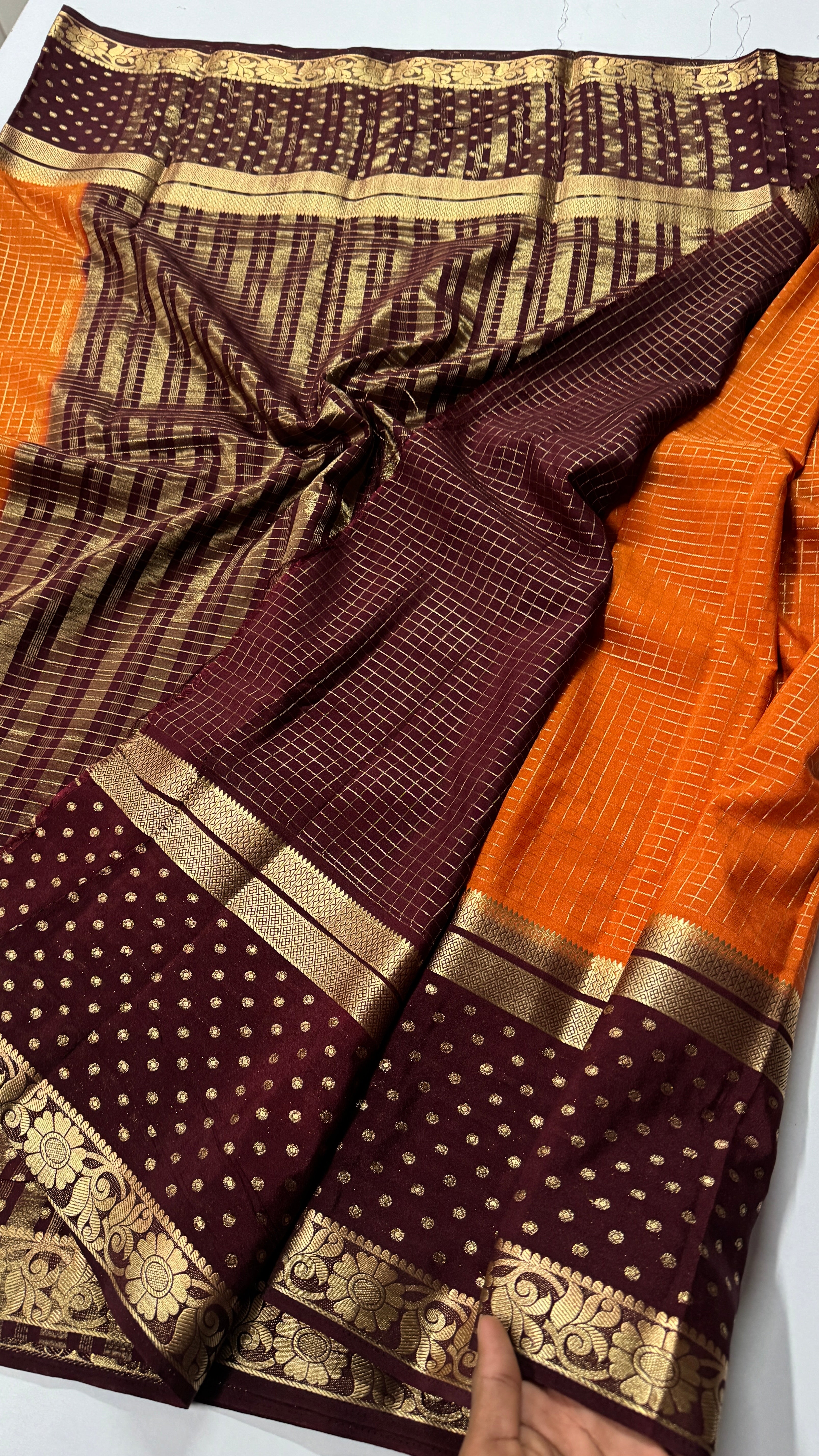 Premium Quality Semi Mysore Crepe Silks-VARAHI112