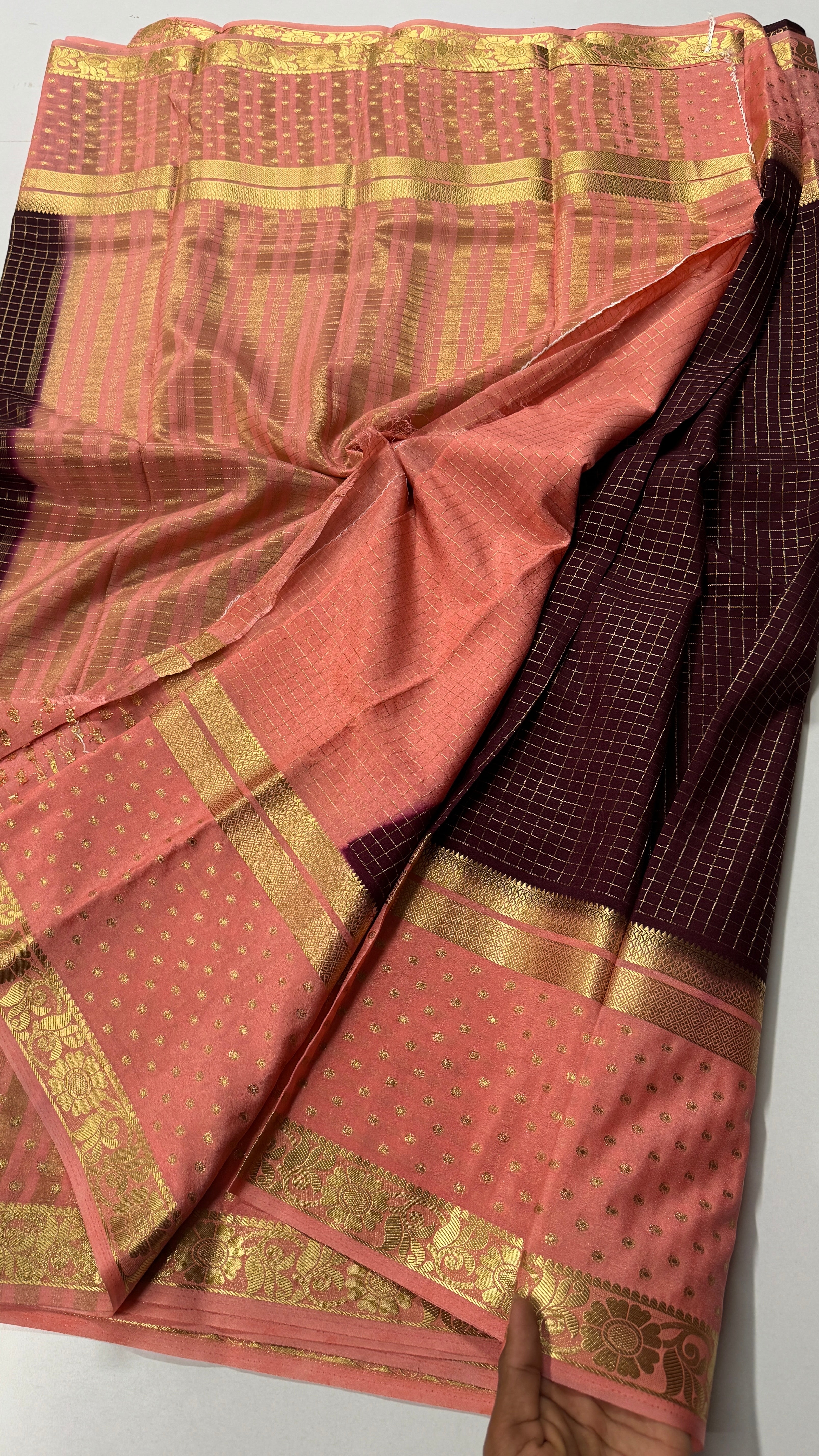 Premium Quality Semi Mysore Crepe Silks-VARAHI112