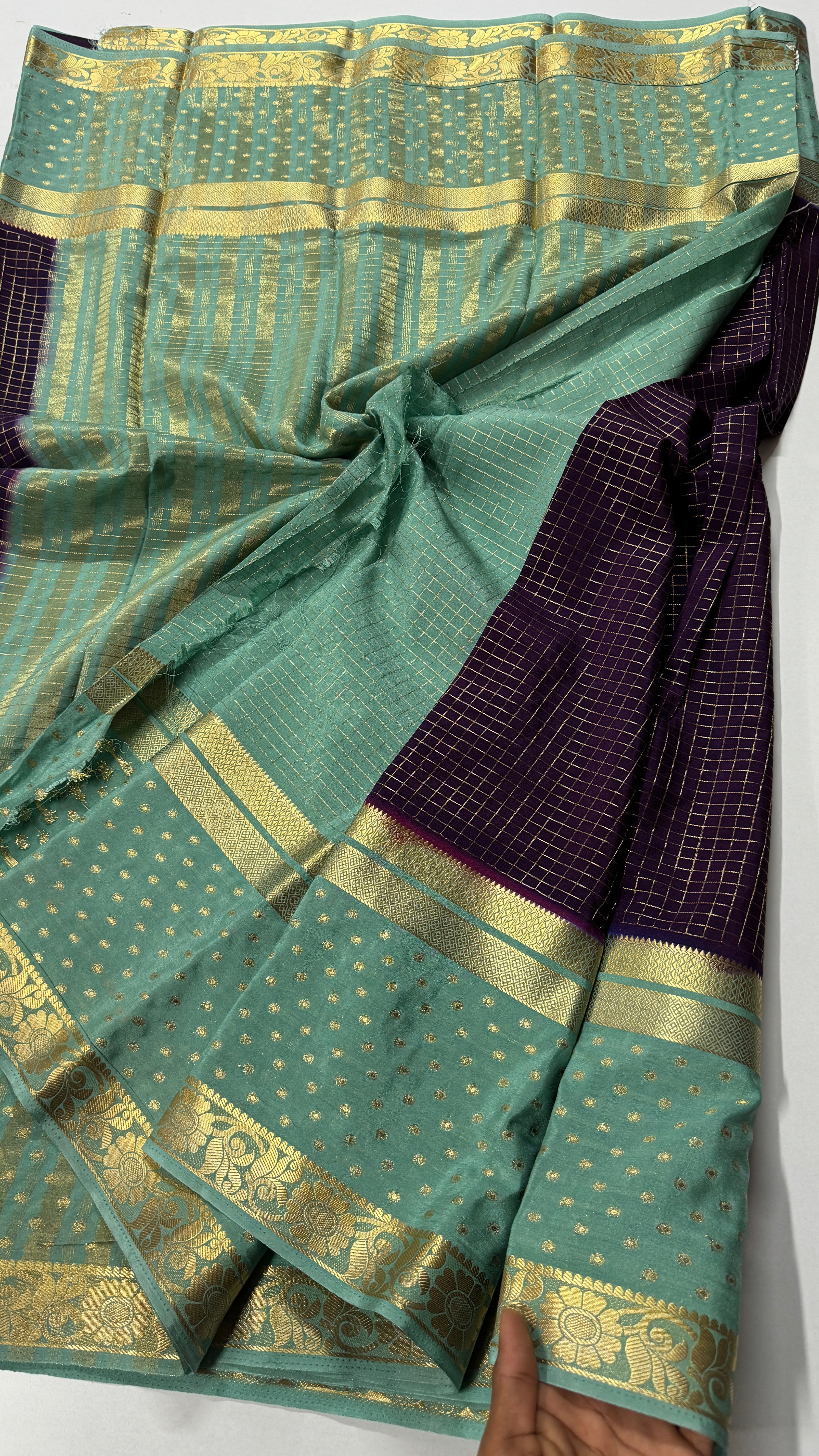 Premium Quality Semi Mysore Crepe Silks-VARAHI112