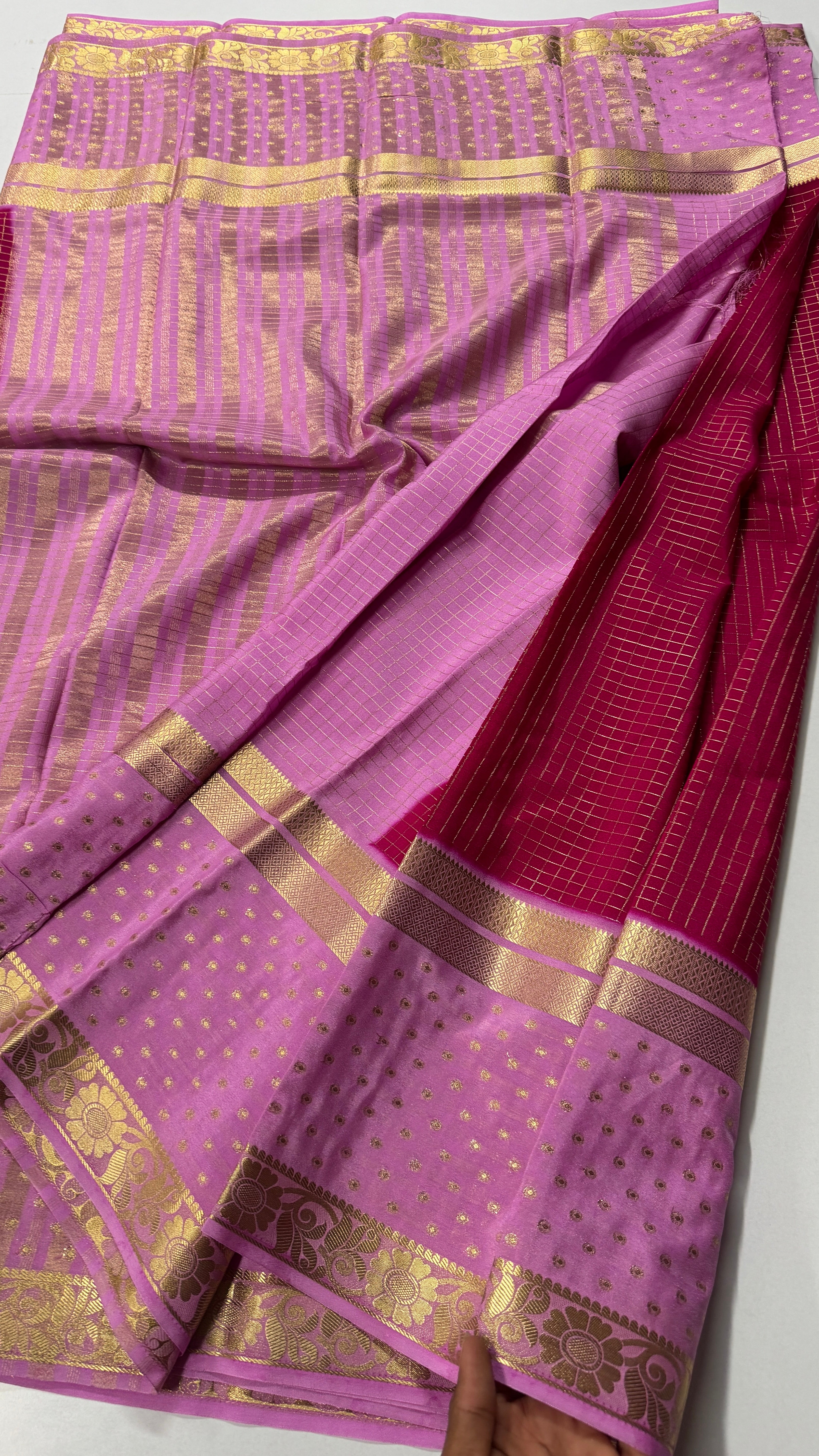 Premium Quality Semi Mysore Crepe Silks-VARAHI112