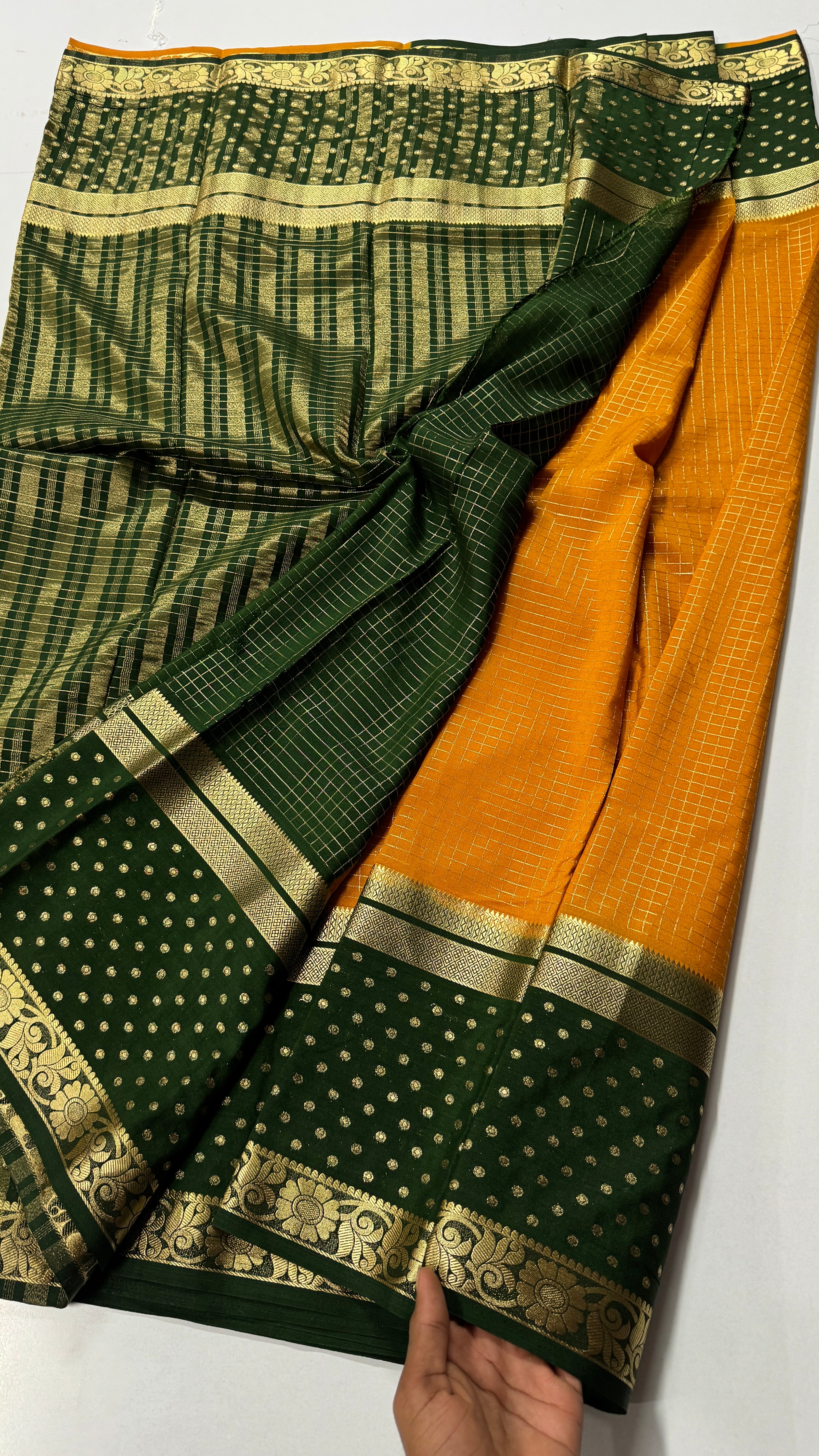 Premium Quality Semi Mysore Crepe Silks-VARAHI112