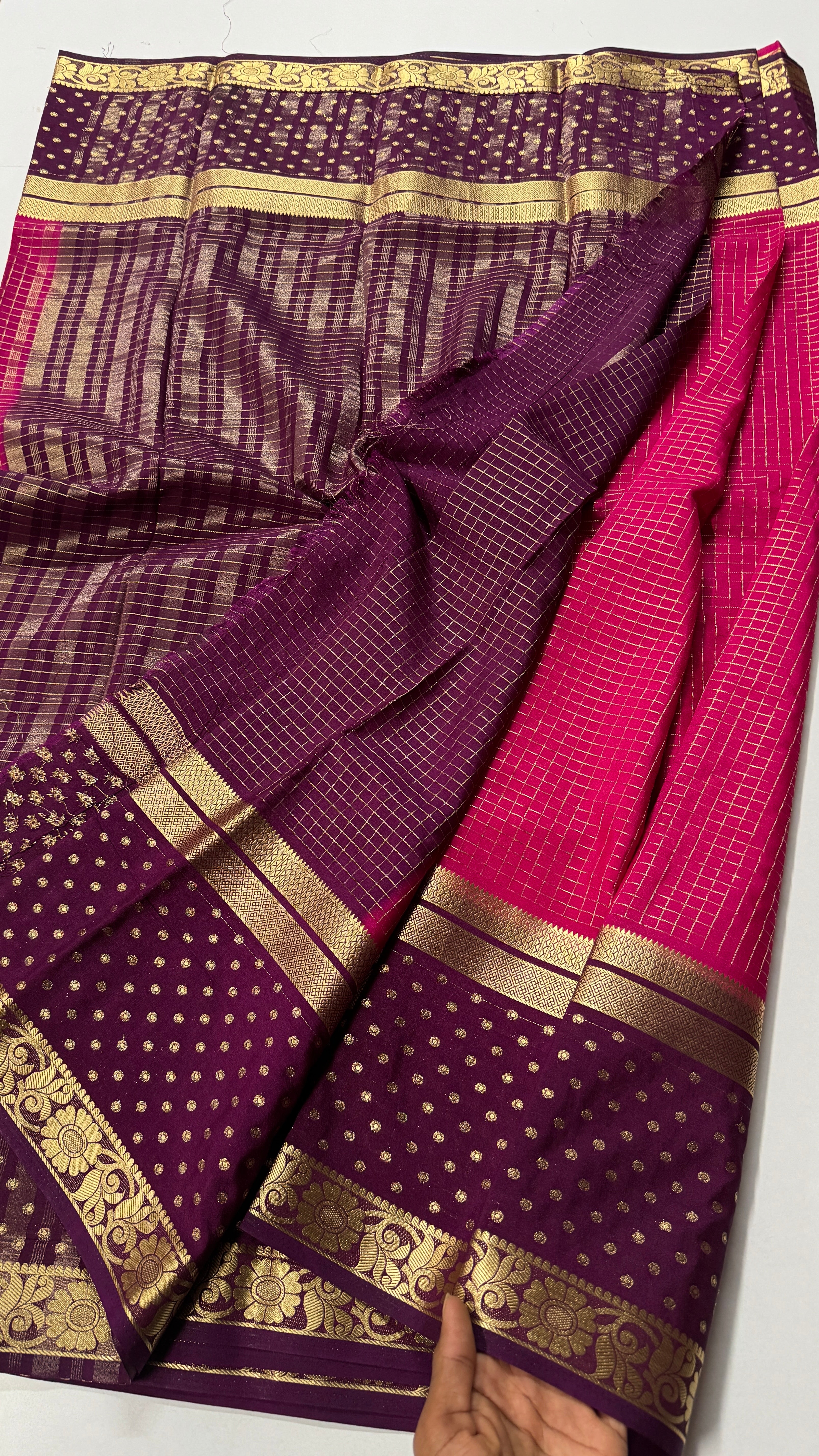 Premium Quality Semi Mysore Crepe Silks-VARAHI112