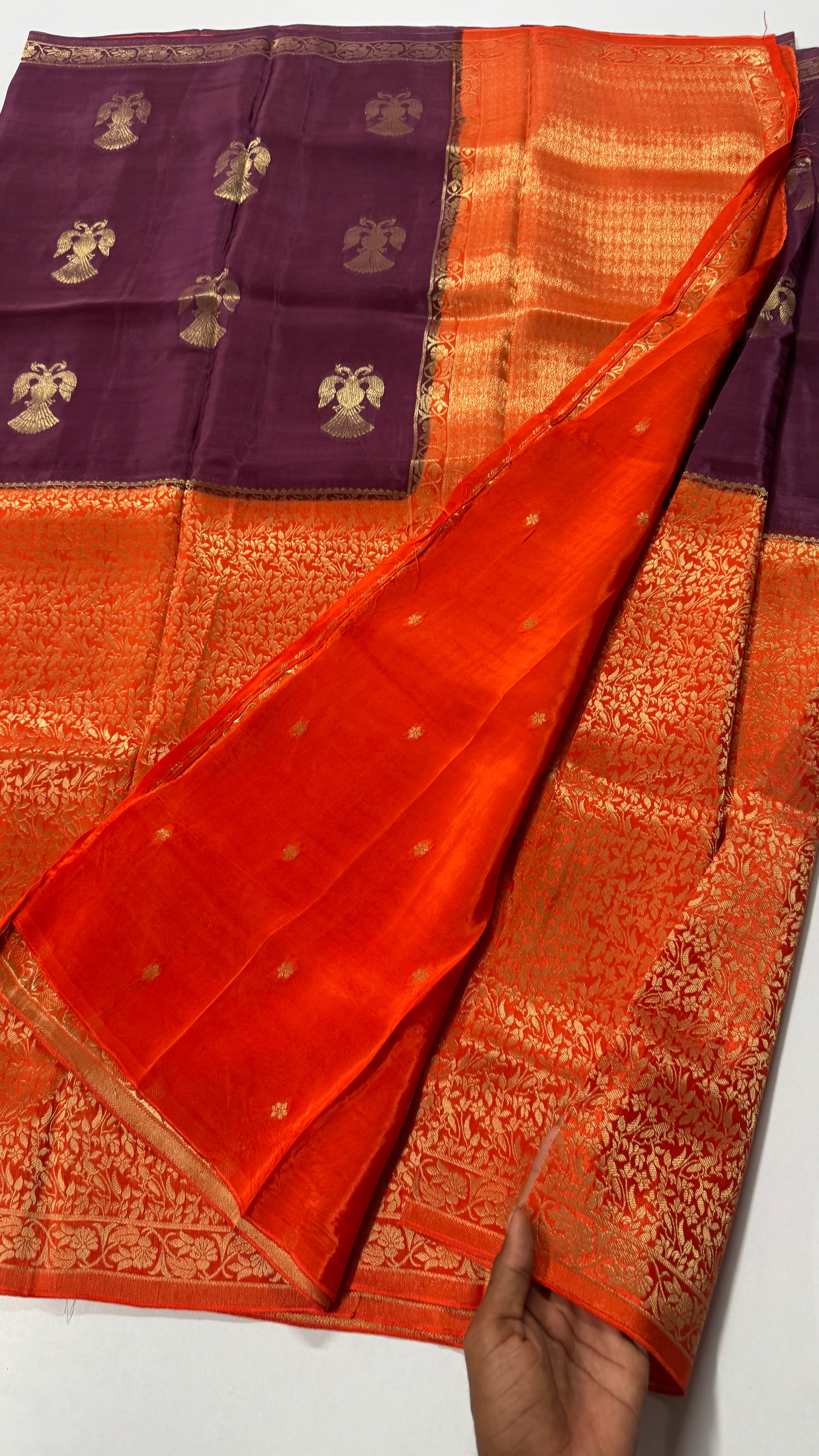Pure Viscose Ganda Berunda & Jaal Pattern Half N Half Saree - VARAHI113