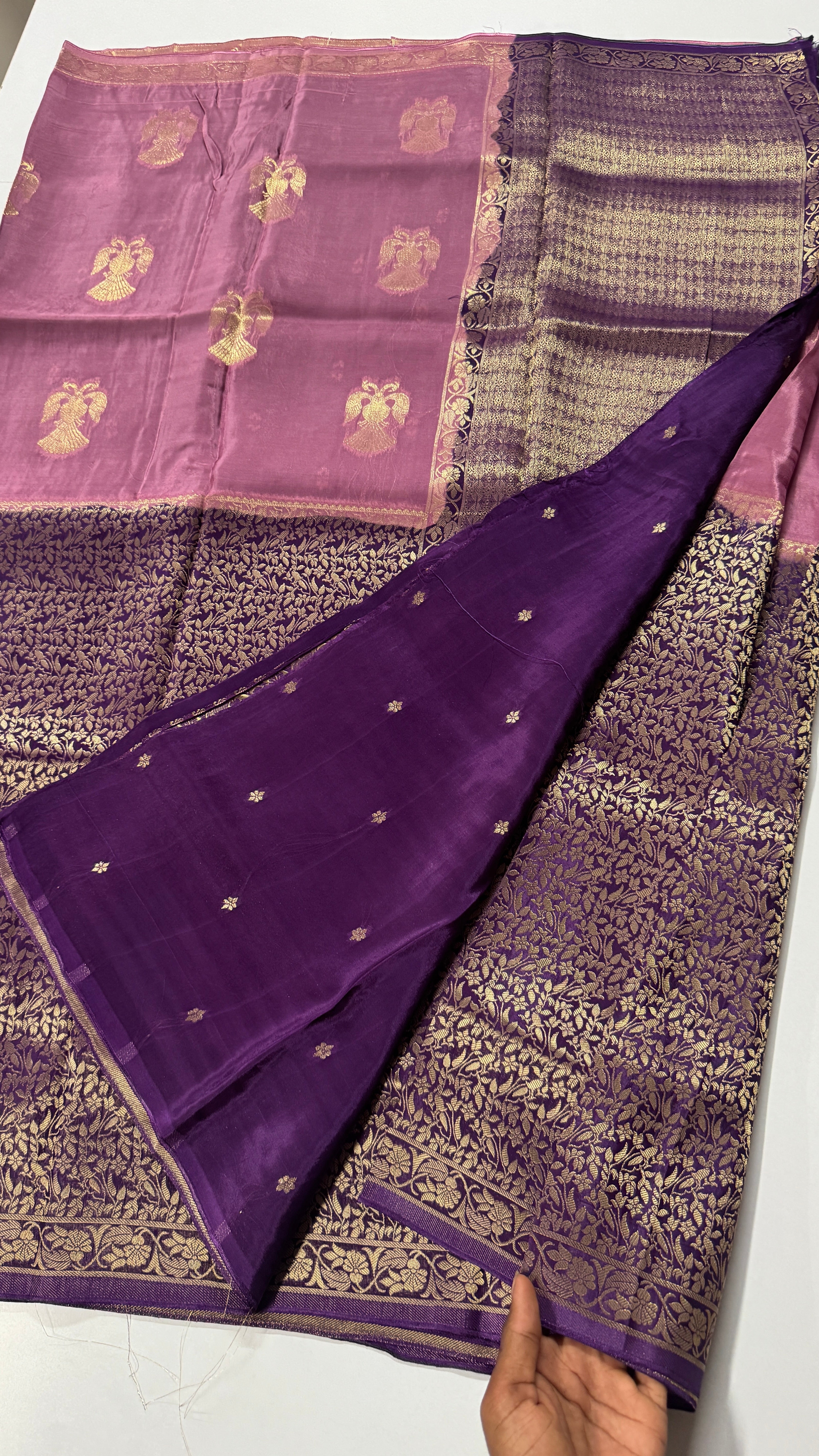 Pure Viscose Ganda Berunda & Jaal Pattern Half N Half Saree - VARAHI113