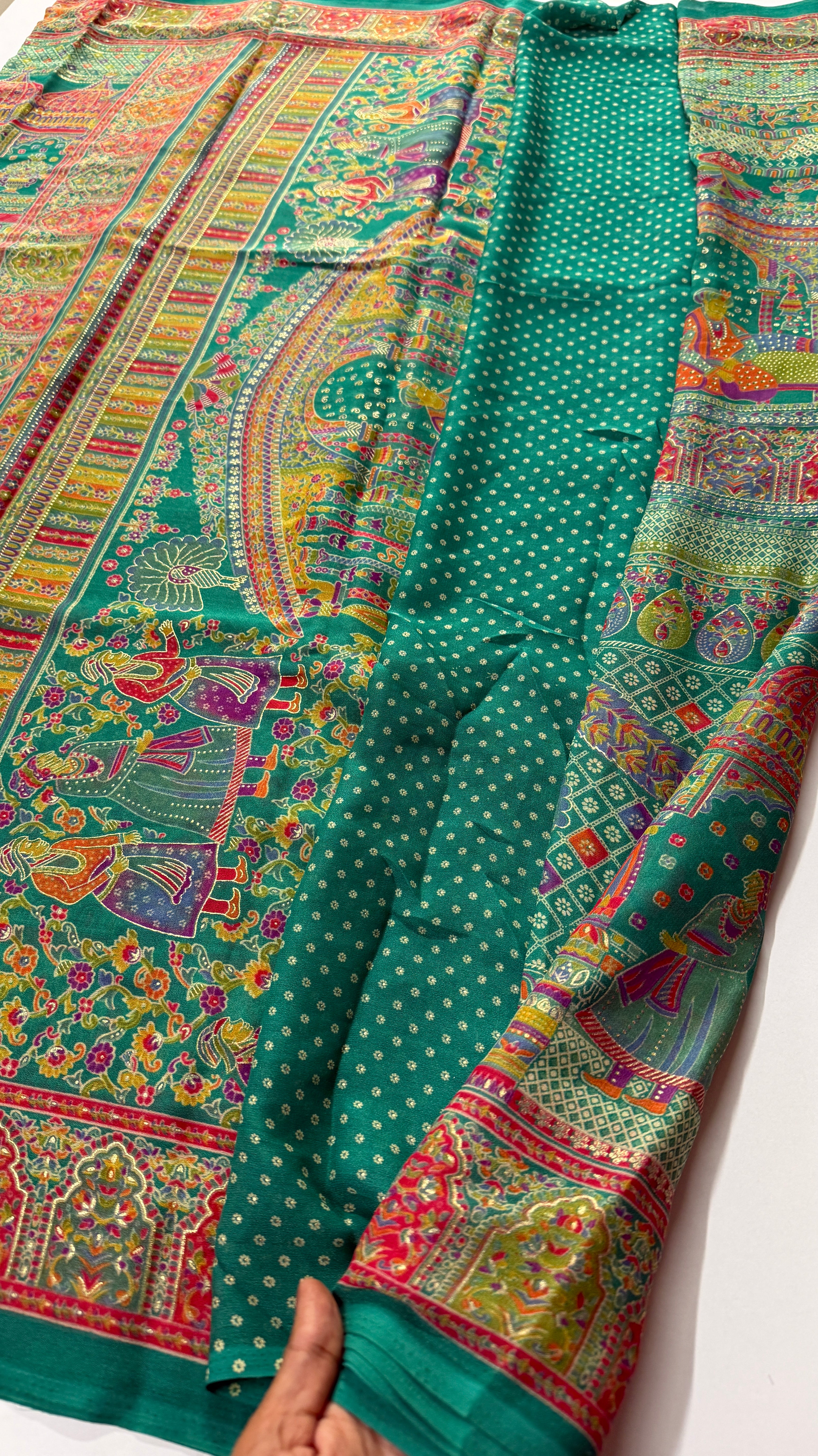 Georgette Storytelling Concept Saree ✨- VARAHI019