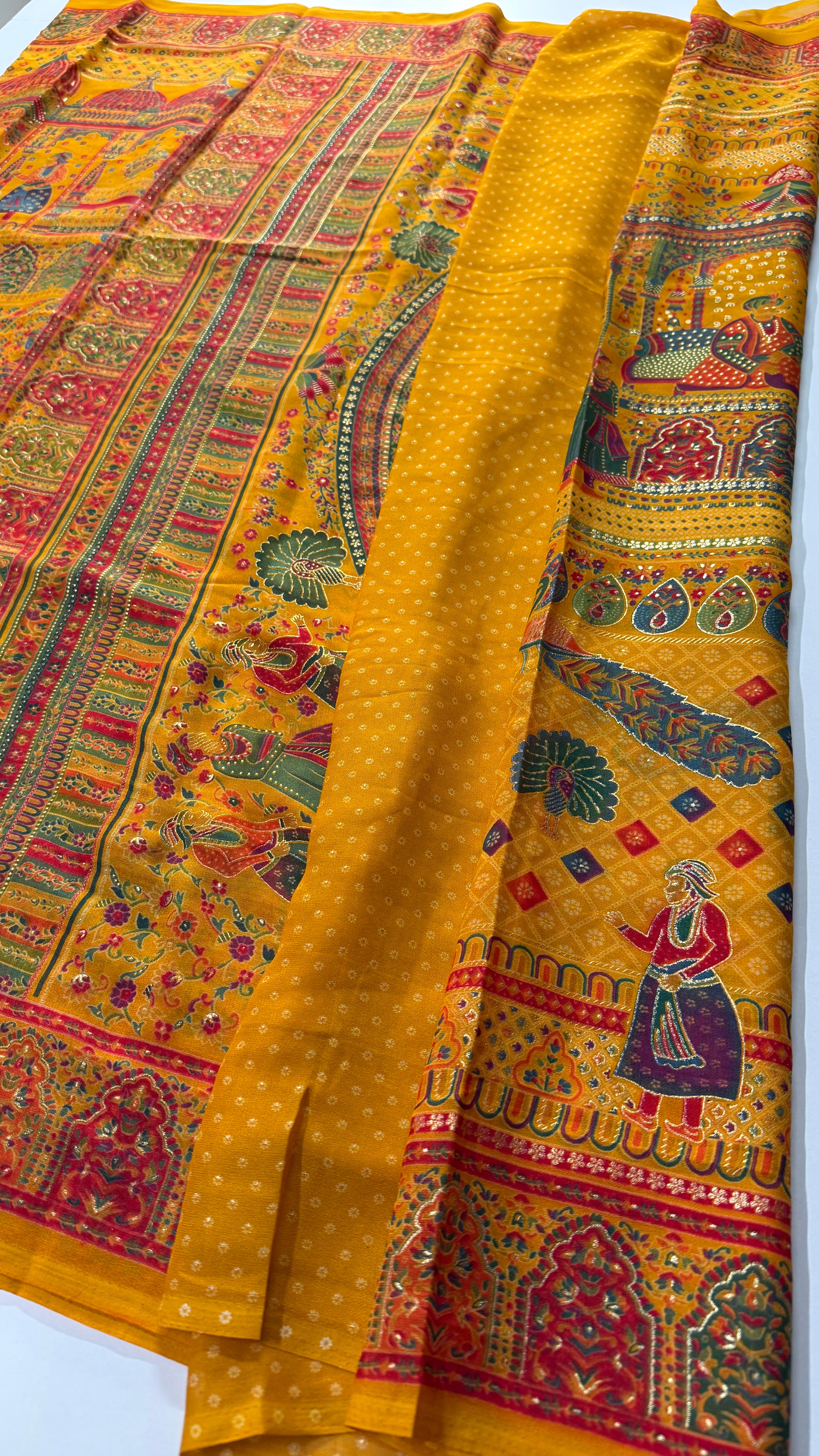 Georgette Storytelling Concept Saree ✨- VARAHI019