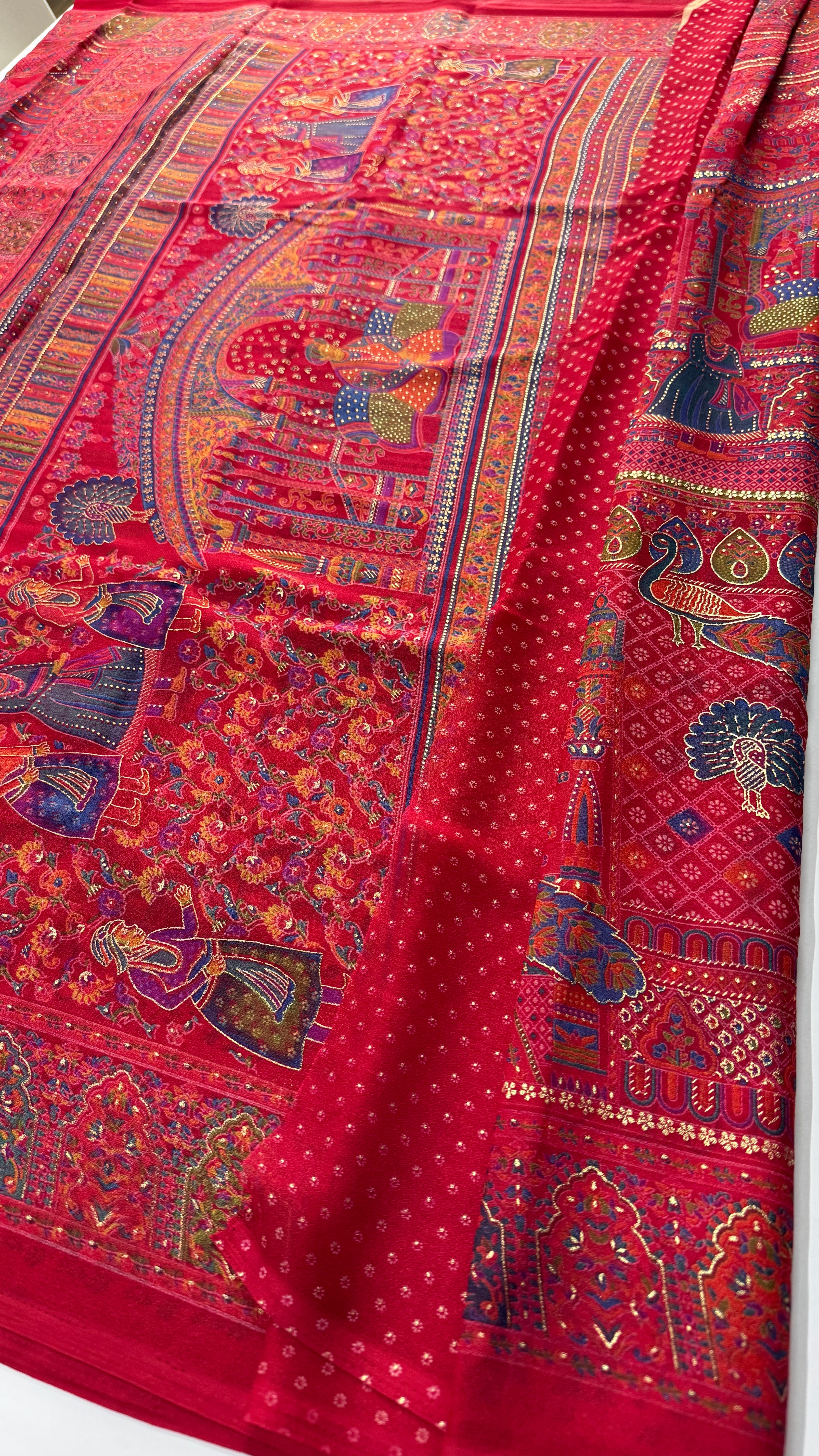 Georgette Storytelling Concept Saree ✨- VARAHI019