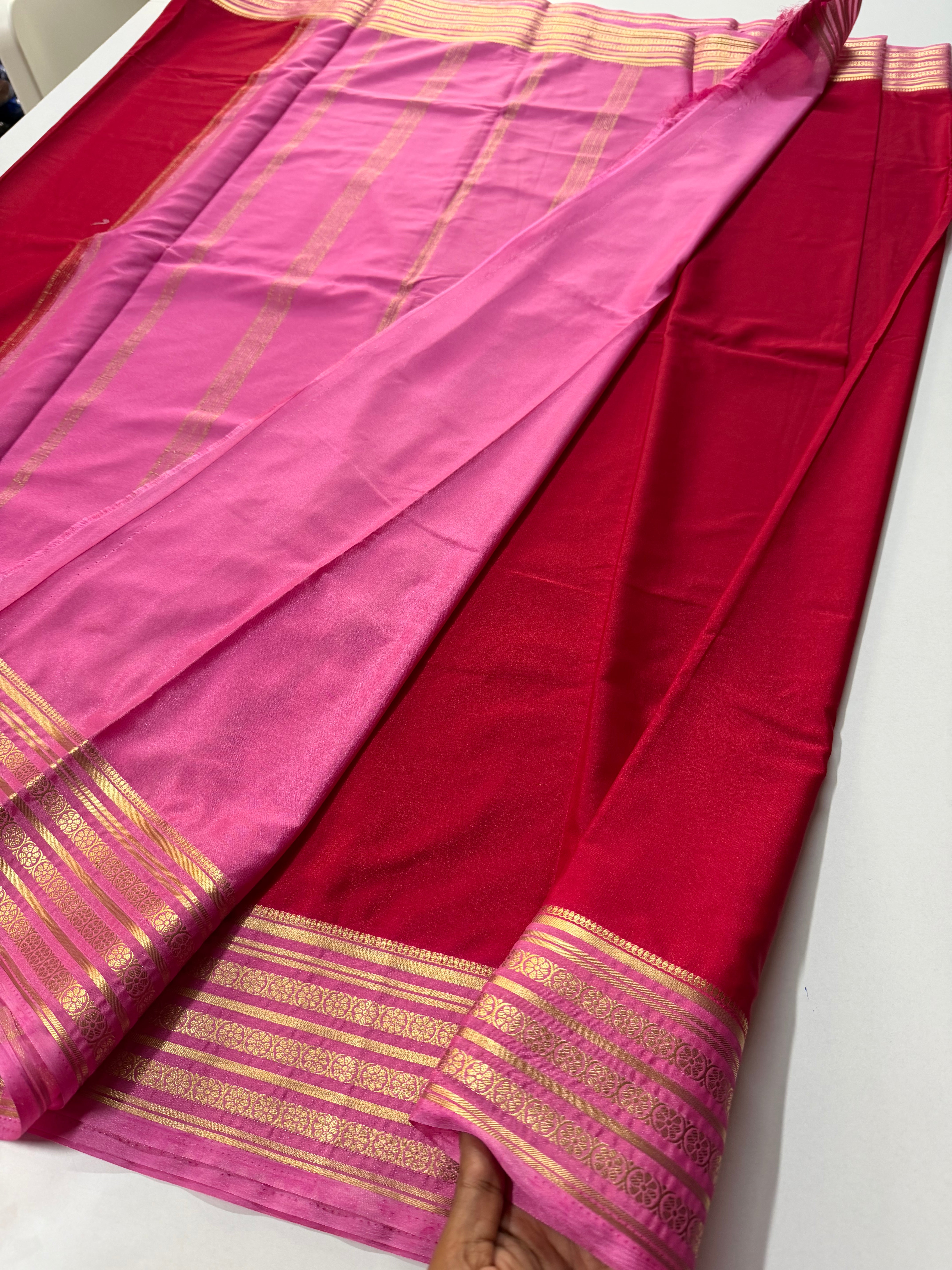 Semi Mysore Crepe Silk Saree- VARAHI022