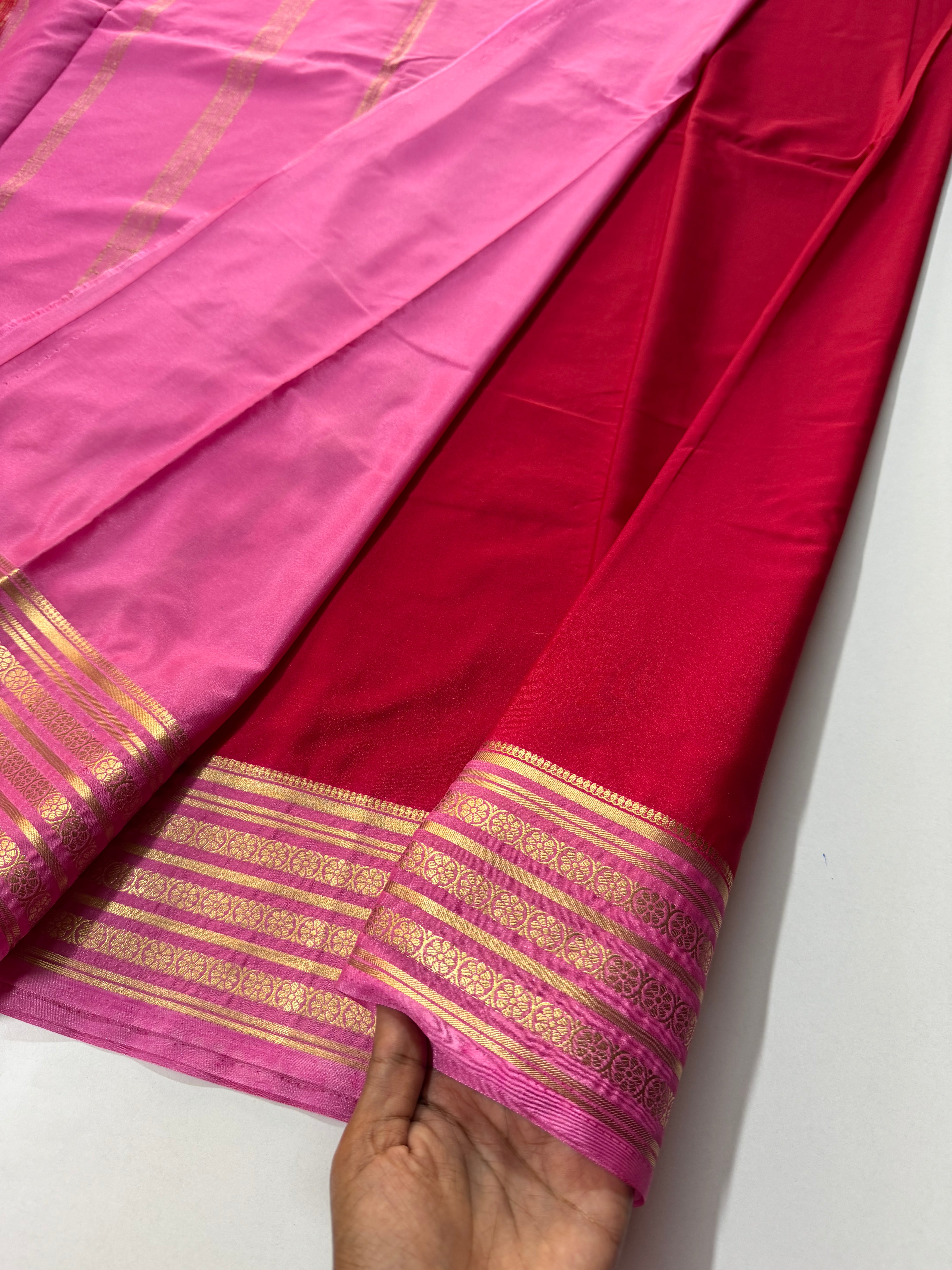 Semi Mysore Crepe Silk Saree- VARAHI022