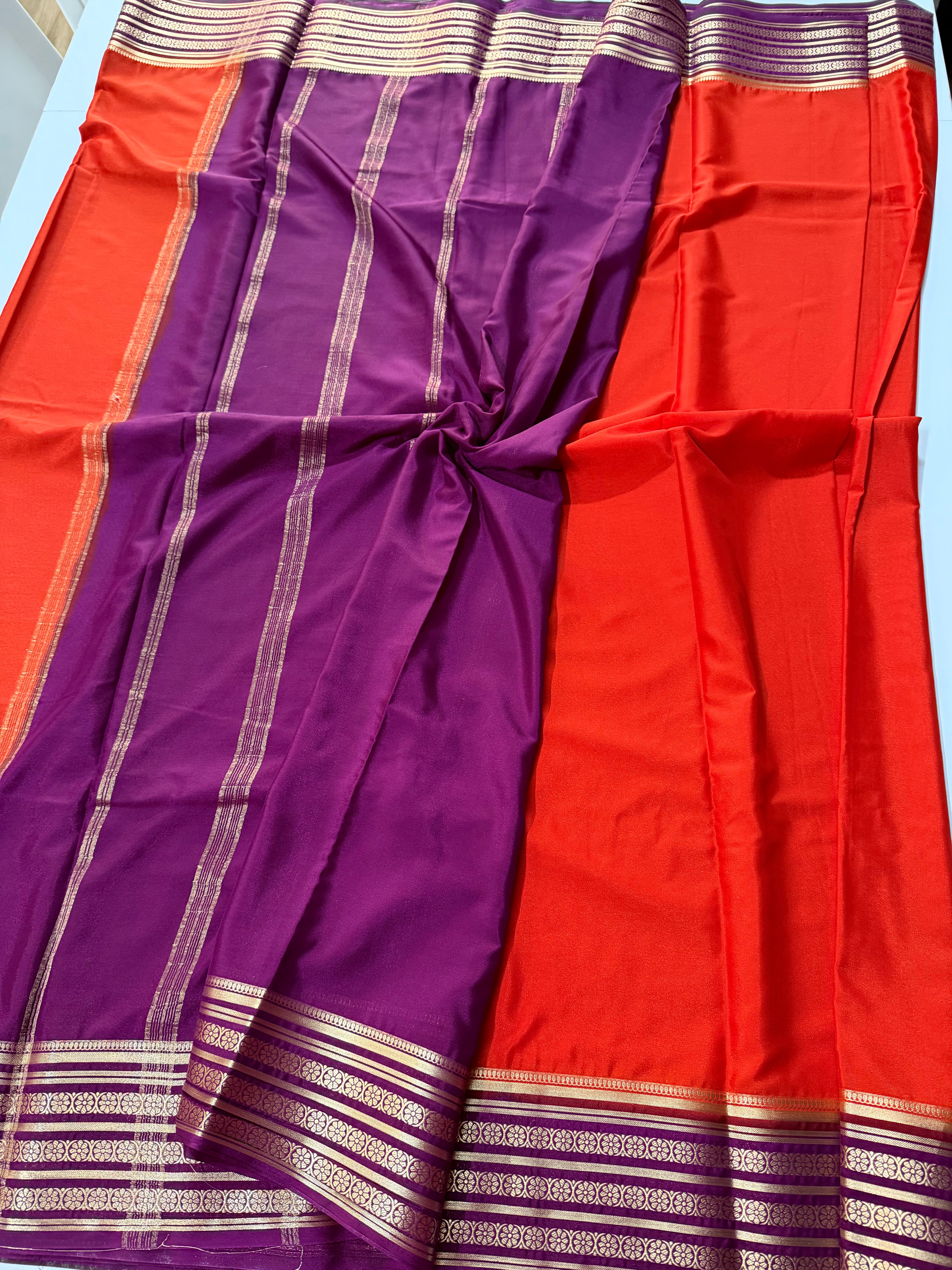 Semi Mysore Crepe Silk Saree- VARAHI022