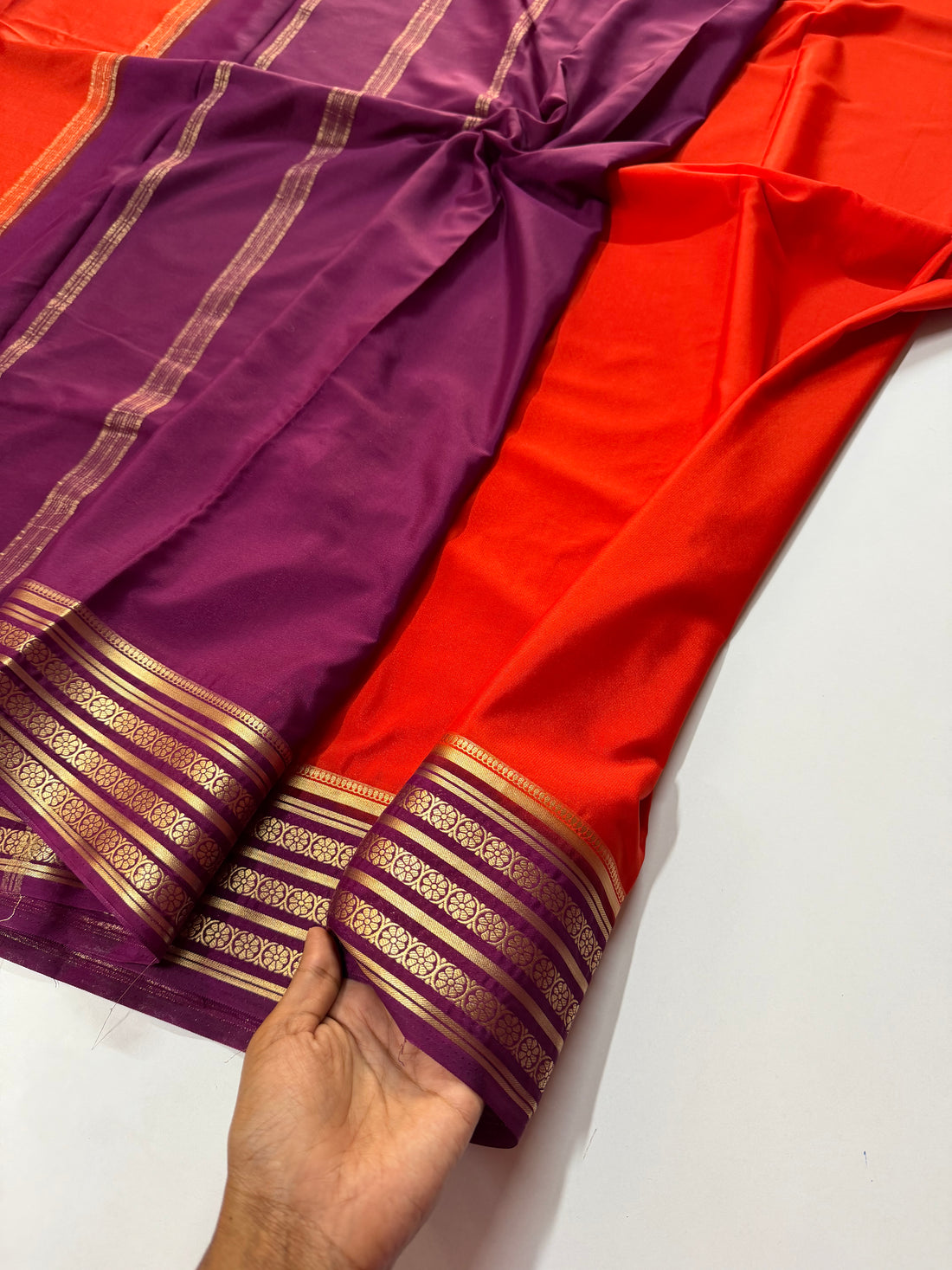 Semi Mysore Crepe Silk Saree- VARAHI022