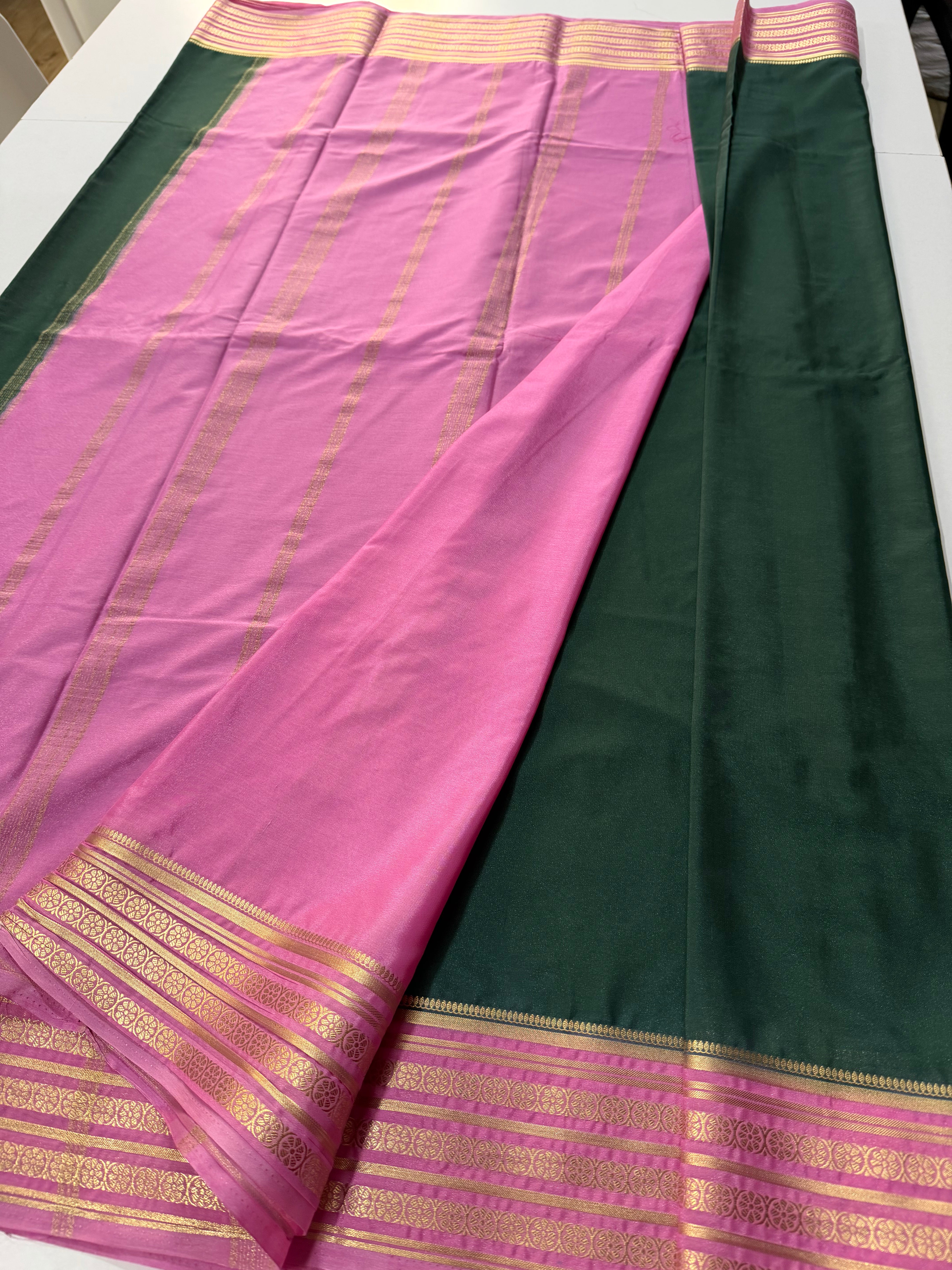 Semi Mysore Crepe Silk Saree- VARAHI022
