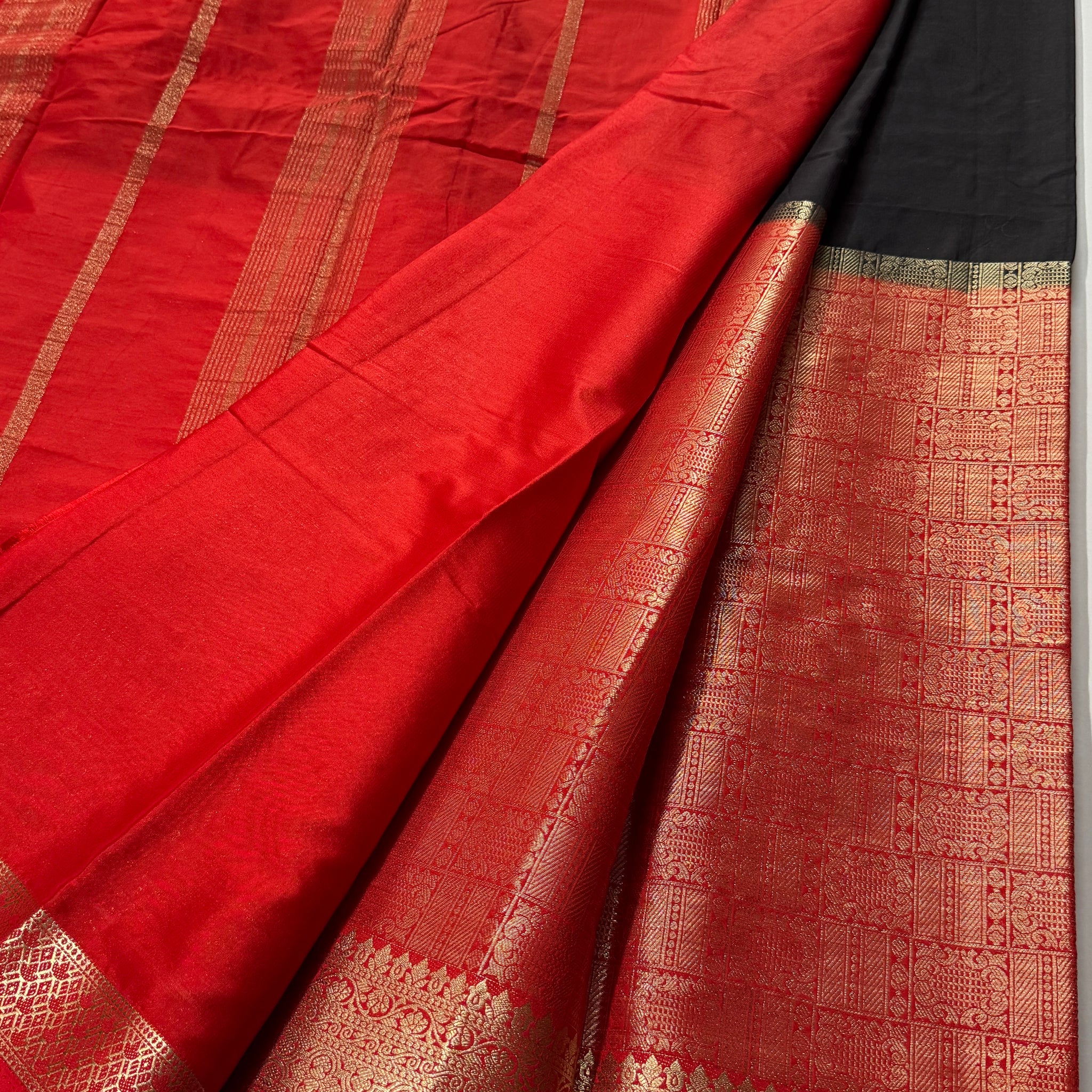 Half n Half Semi Mysore Crepe Silk Saree