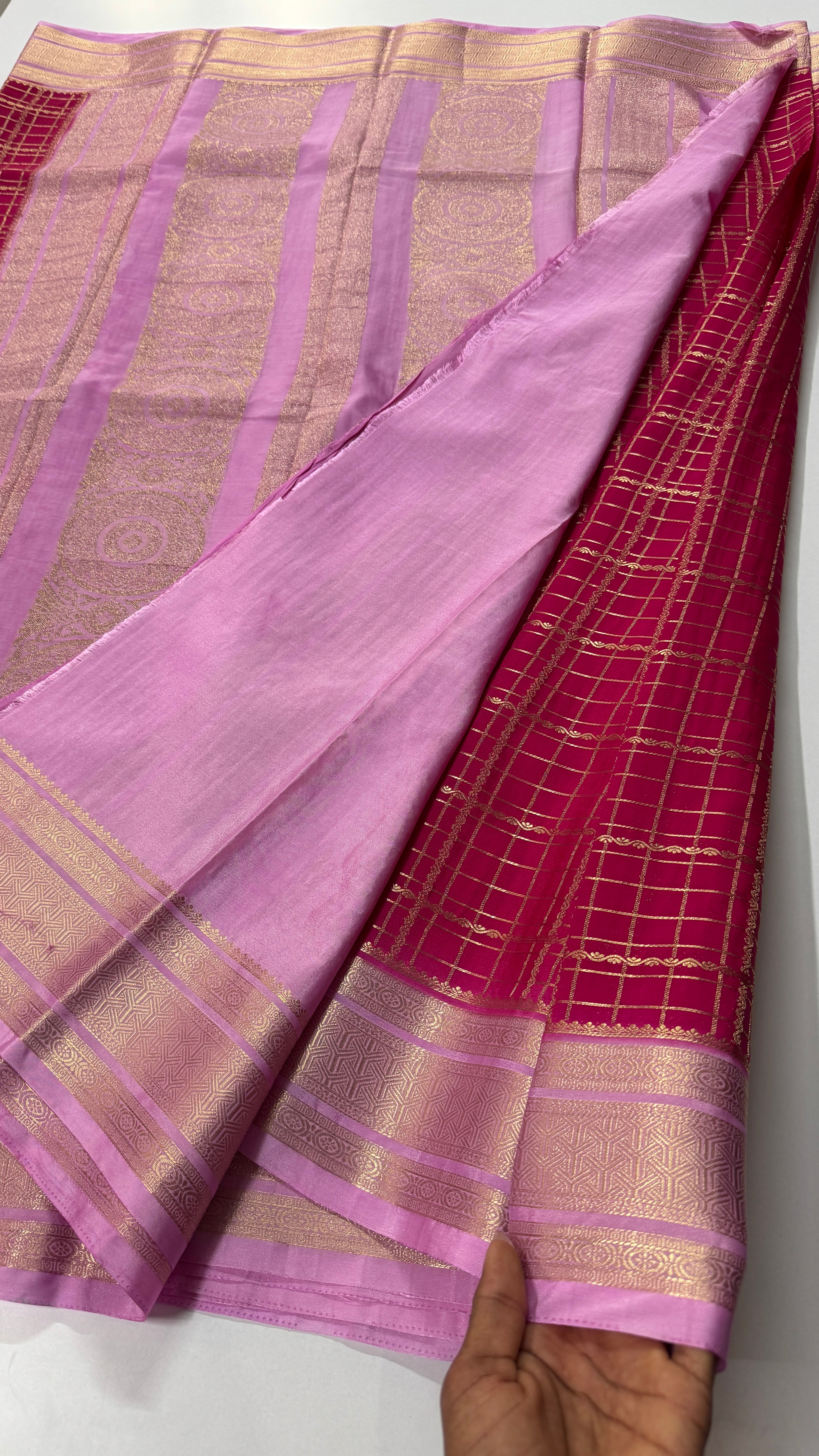 Pure Mix Mysore Crepe Silk Saree- VARAHI012