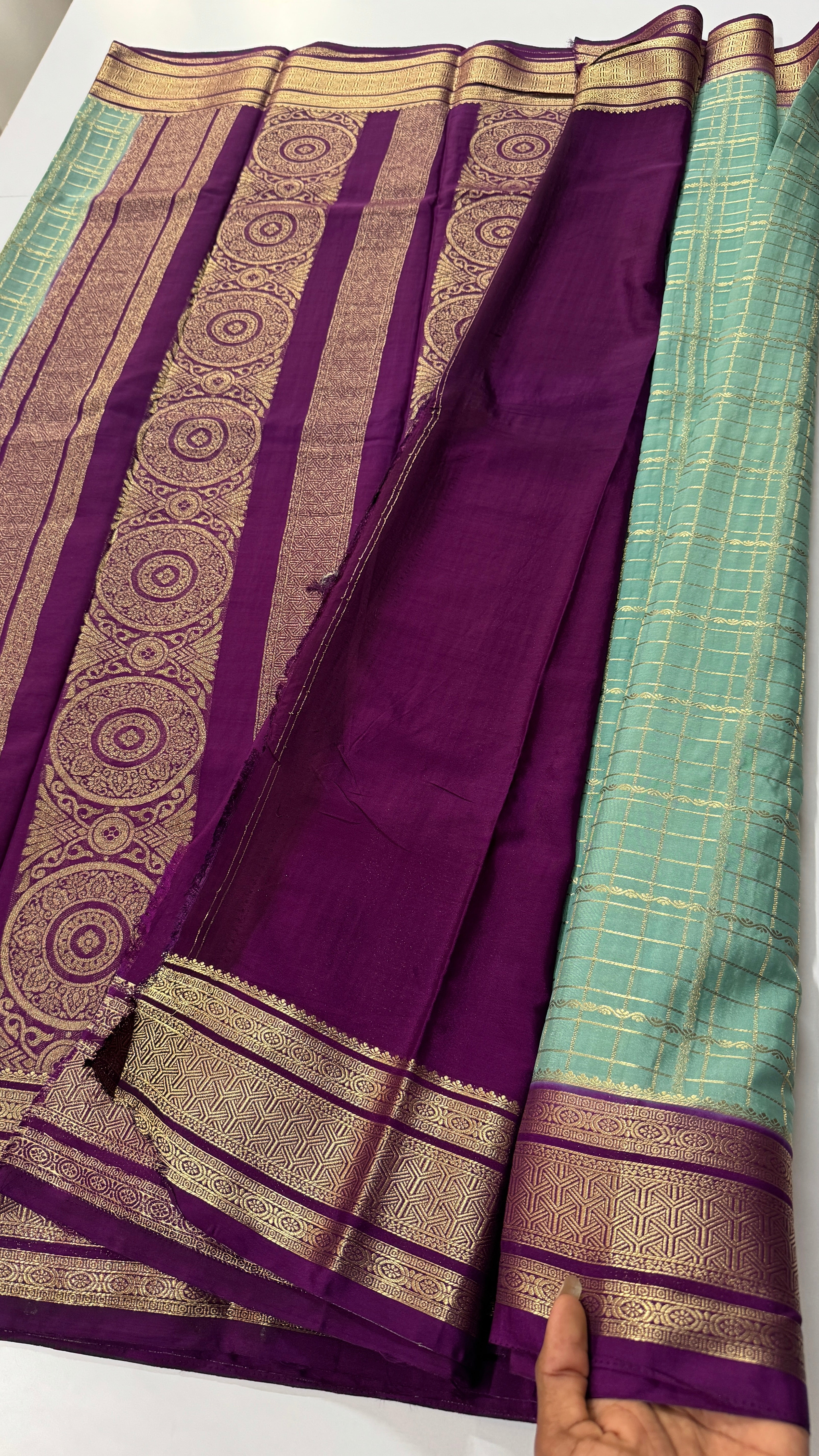 Pure Mix Mysore Crepe Silk Saree- VARAHI012