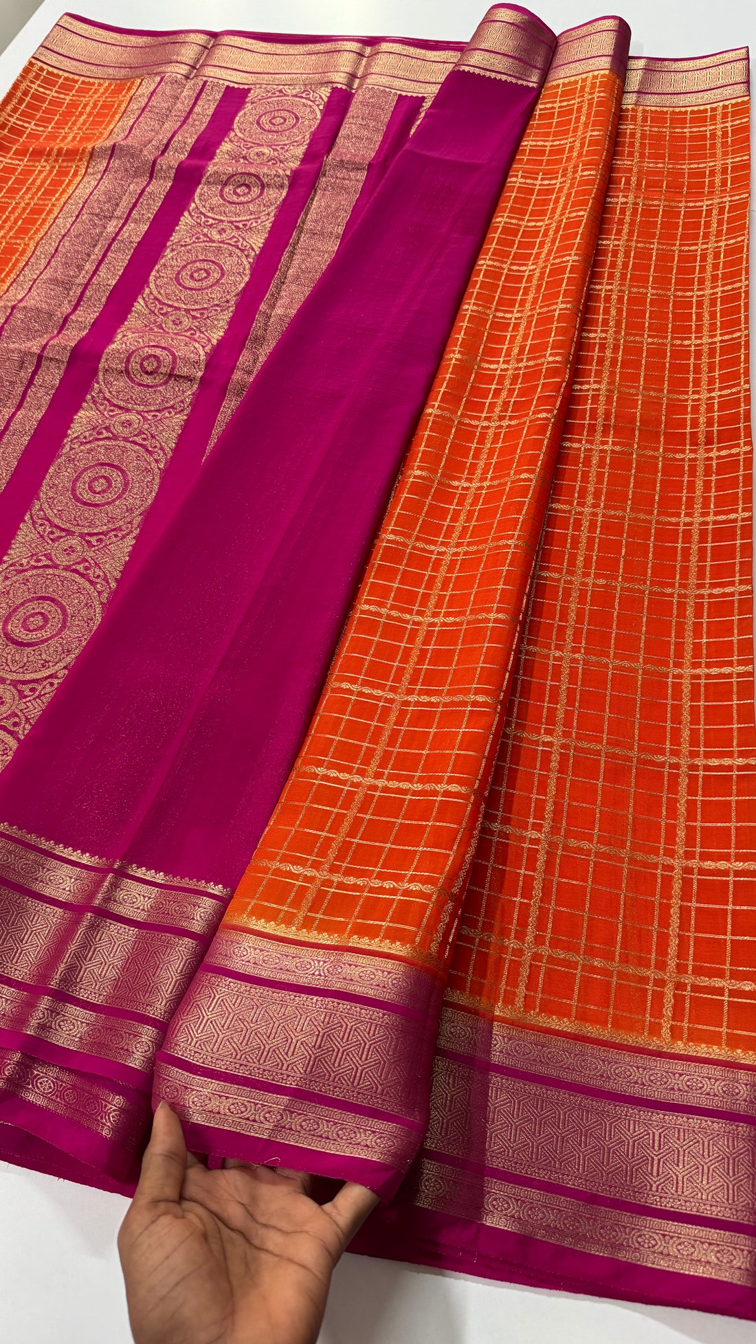 Pure Mix Mysore Crepe Silk Saree- VARAHI012