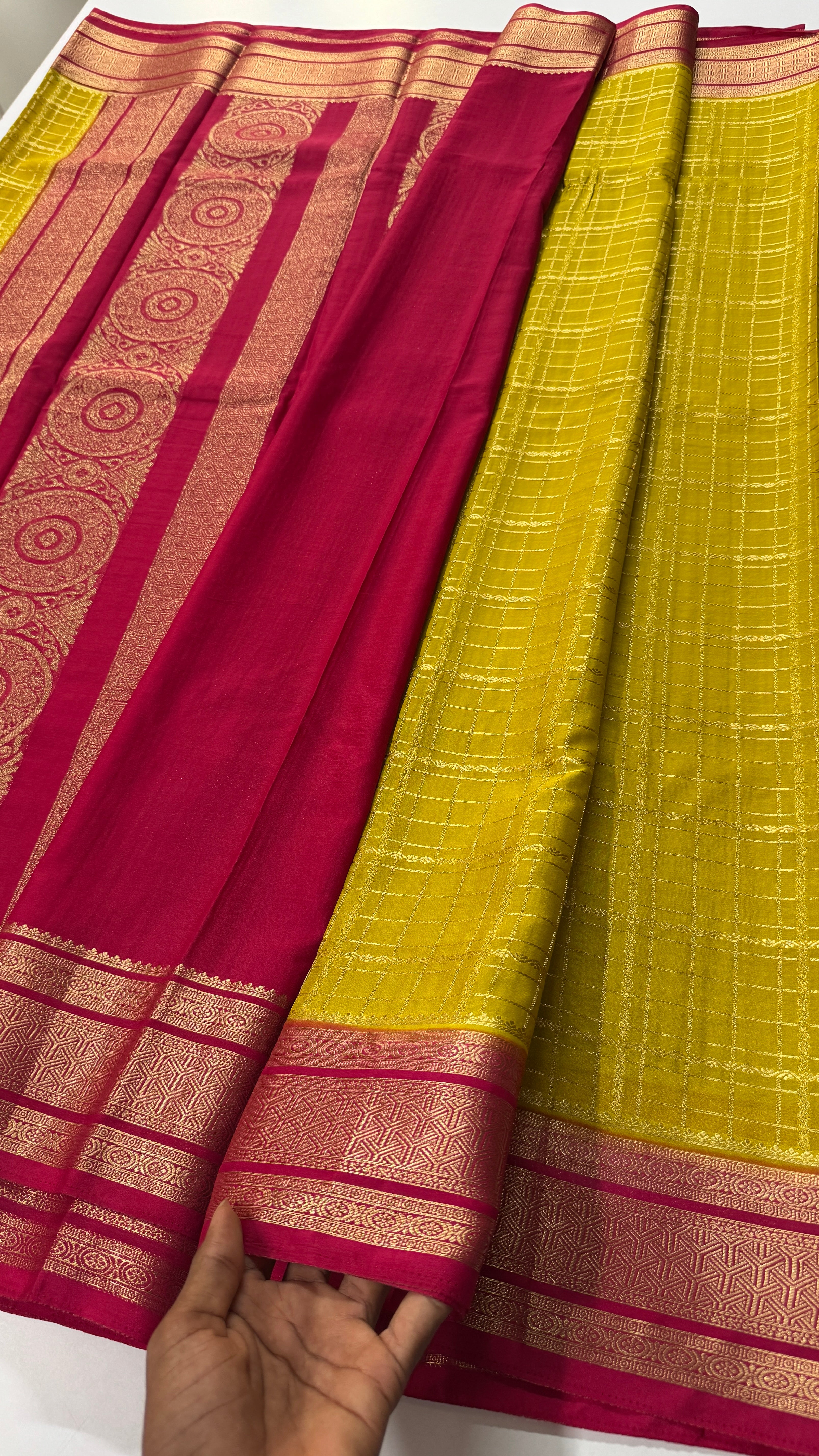 Pure Mix Mysore Crepe Silk Saree- VARAHI012