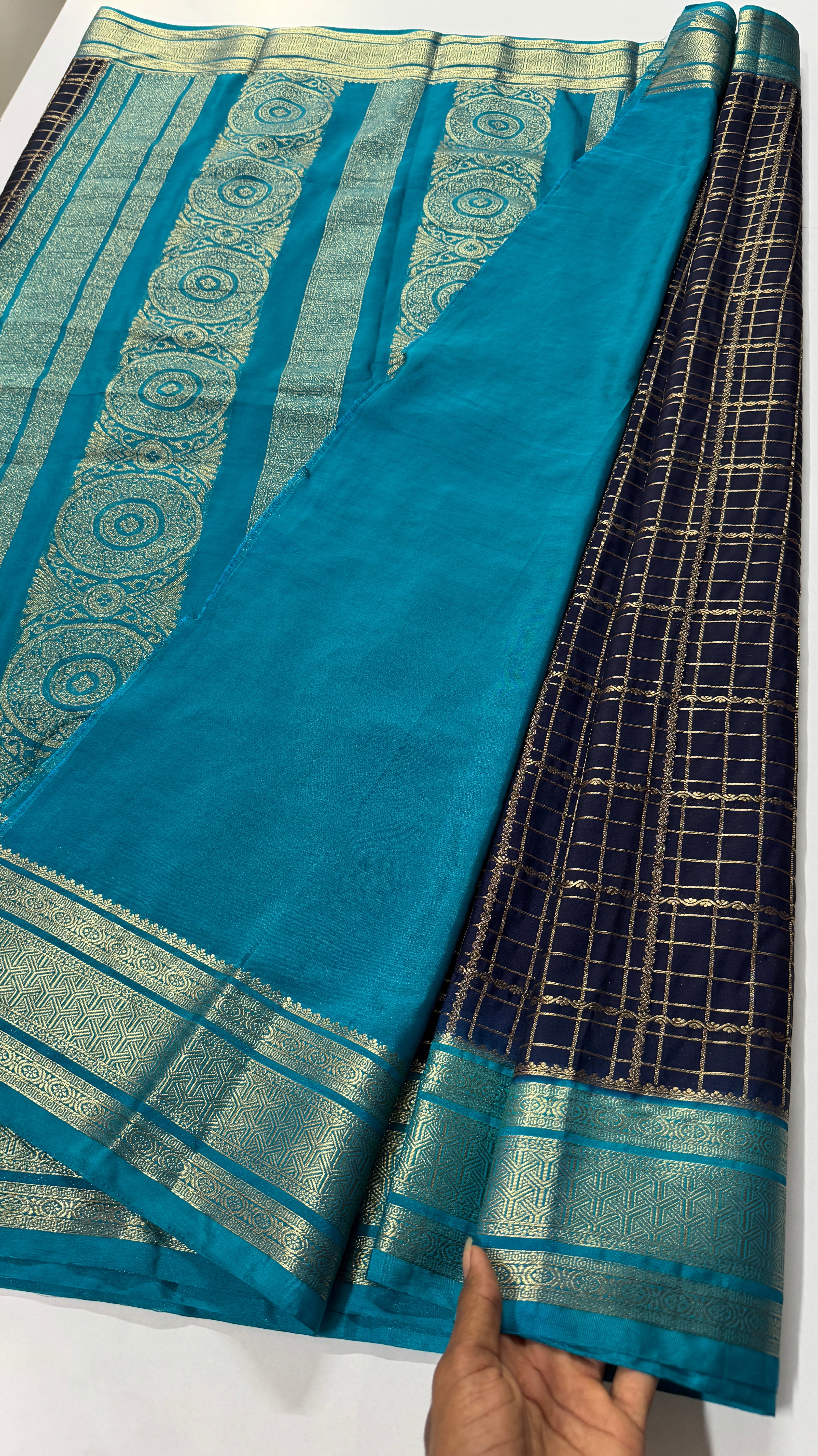 Pure Mix Mysore Crepe Silk Saree- VARAHI012