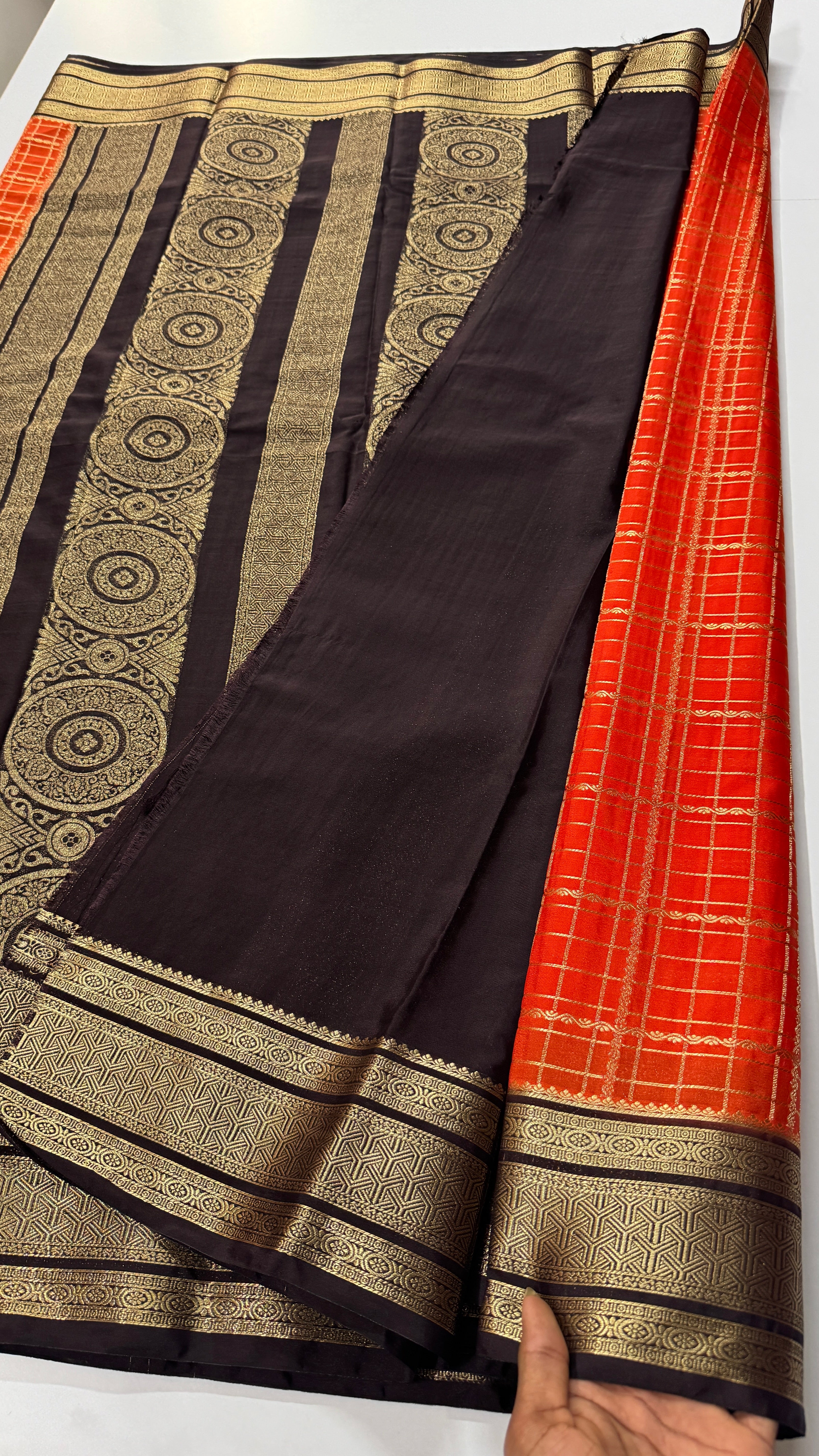 Pure Mix Mysore Crepe Silk Saree- VARAHI012