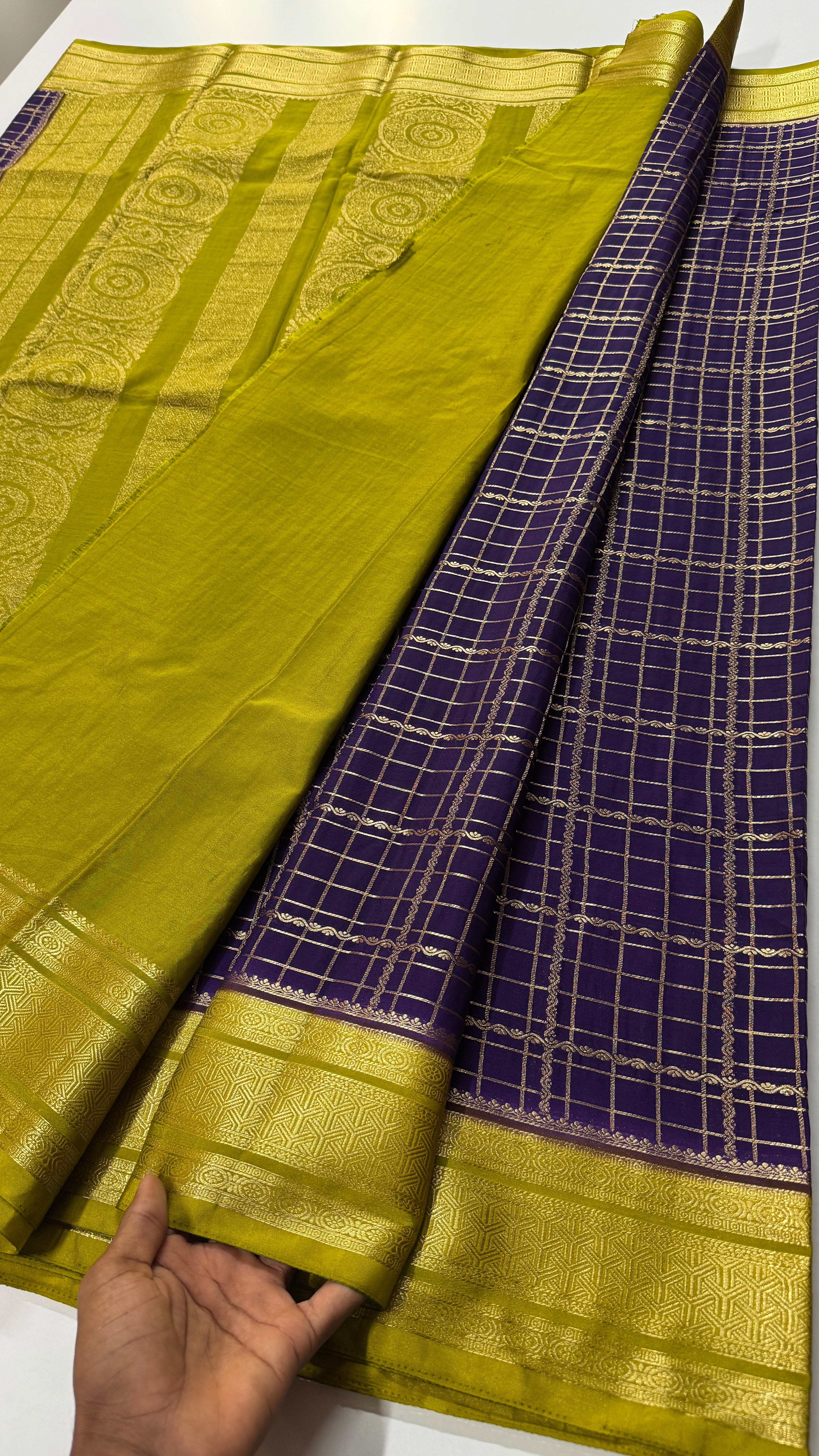 Pure Mix Mysore Crepe Silk Saree- VARAHI012